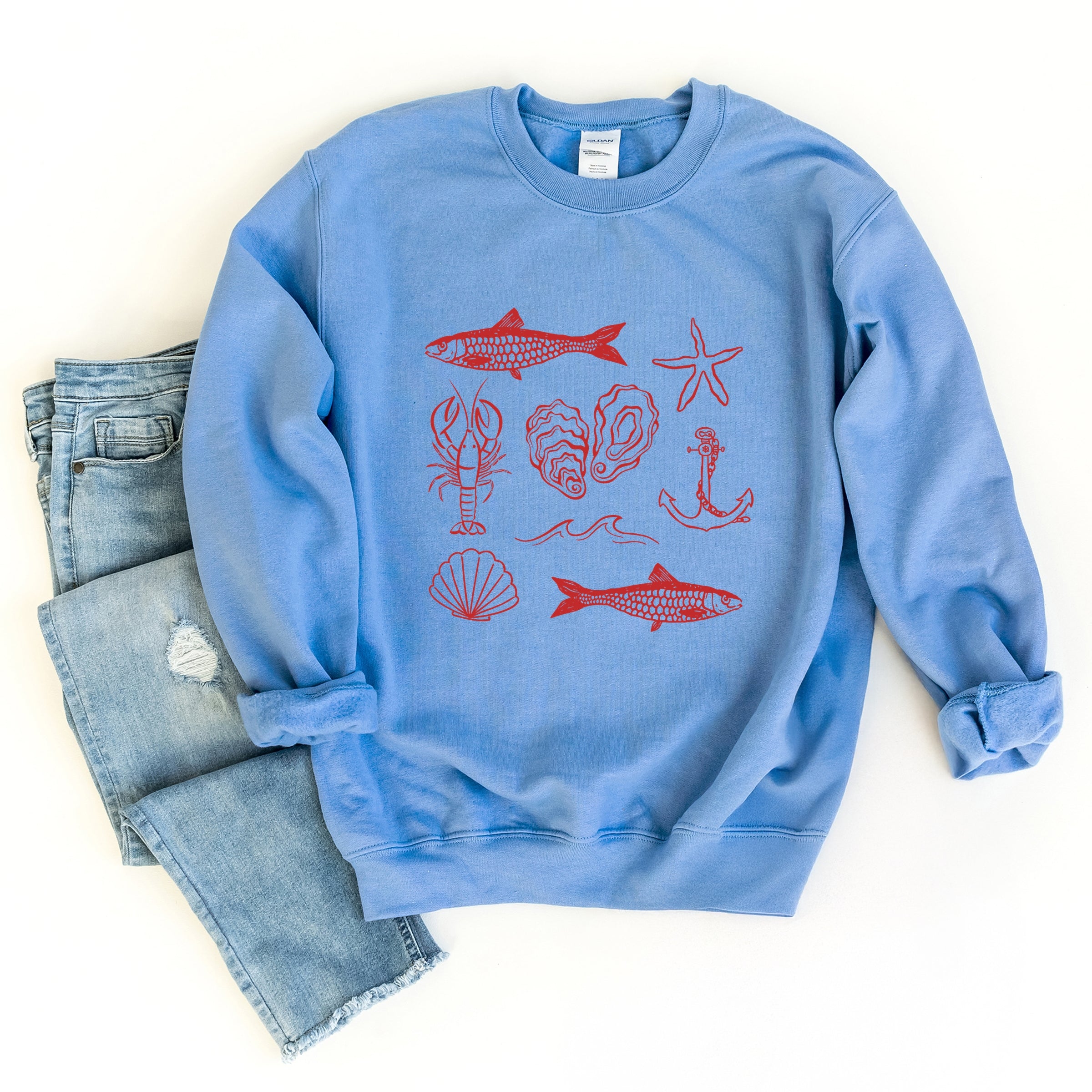 Fisherman Collage -  Womens Sweatshirt