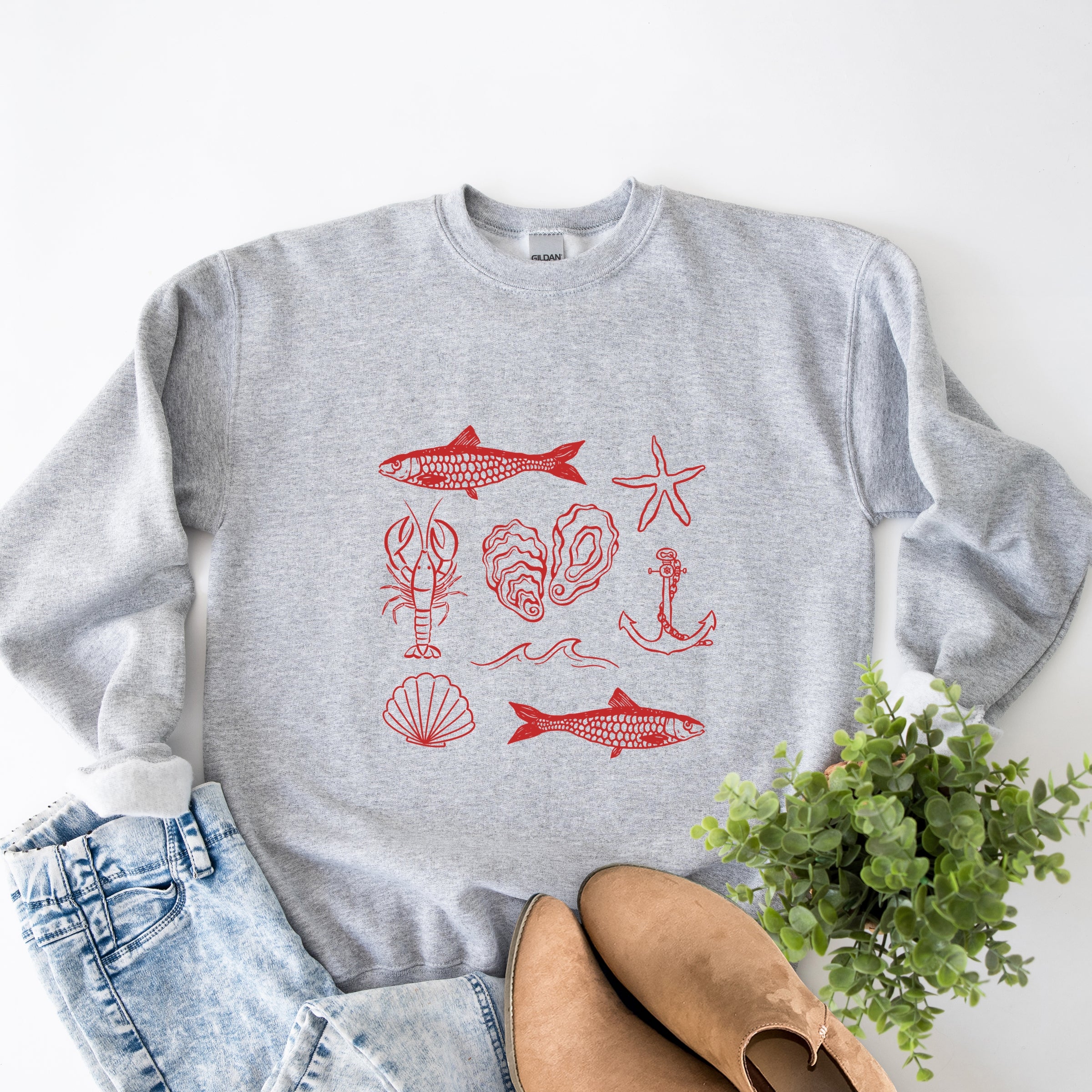 Fisherman Collage -  Womens Sweatshirt