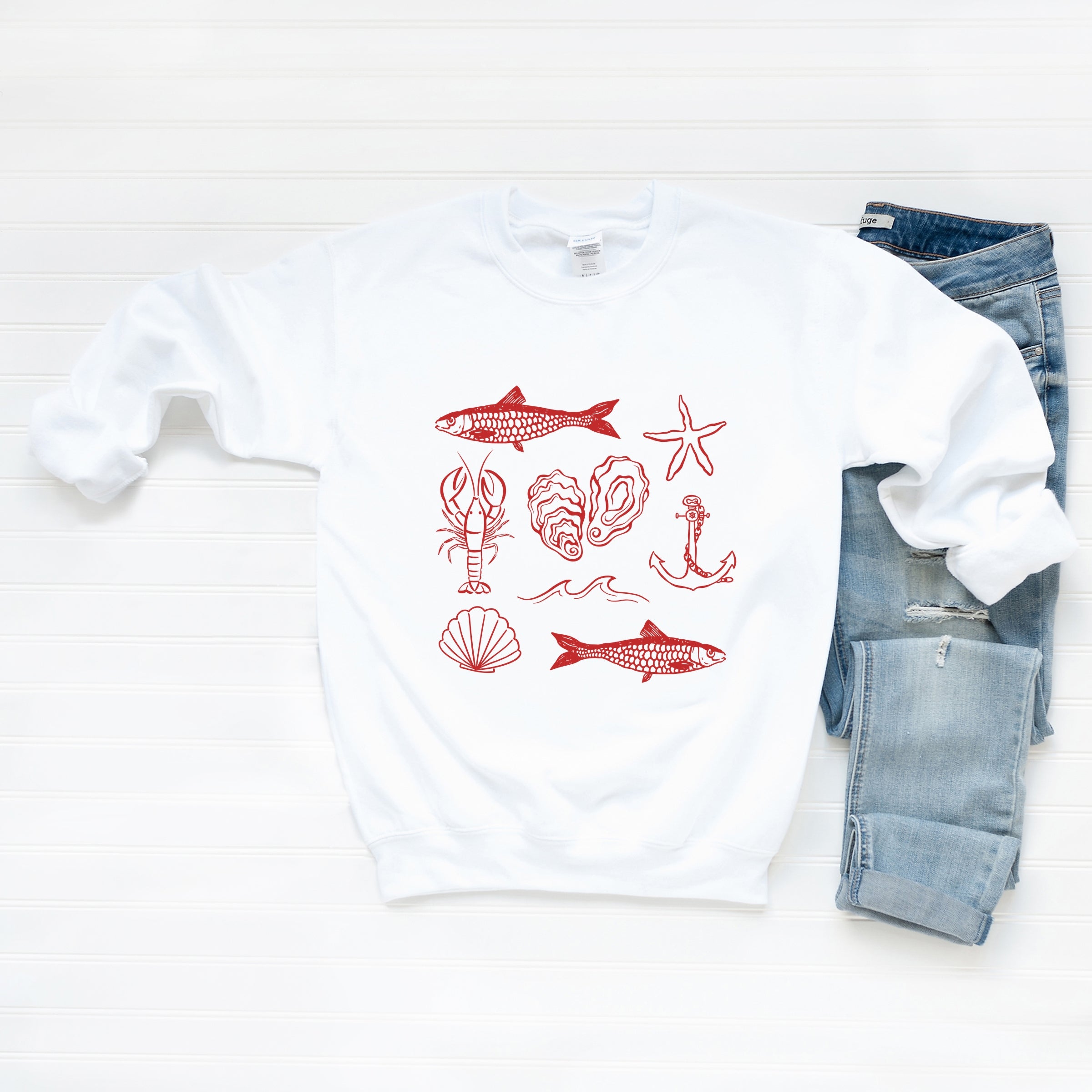Fisherman Collage -  Womens Sweatshirt