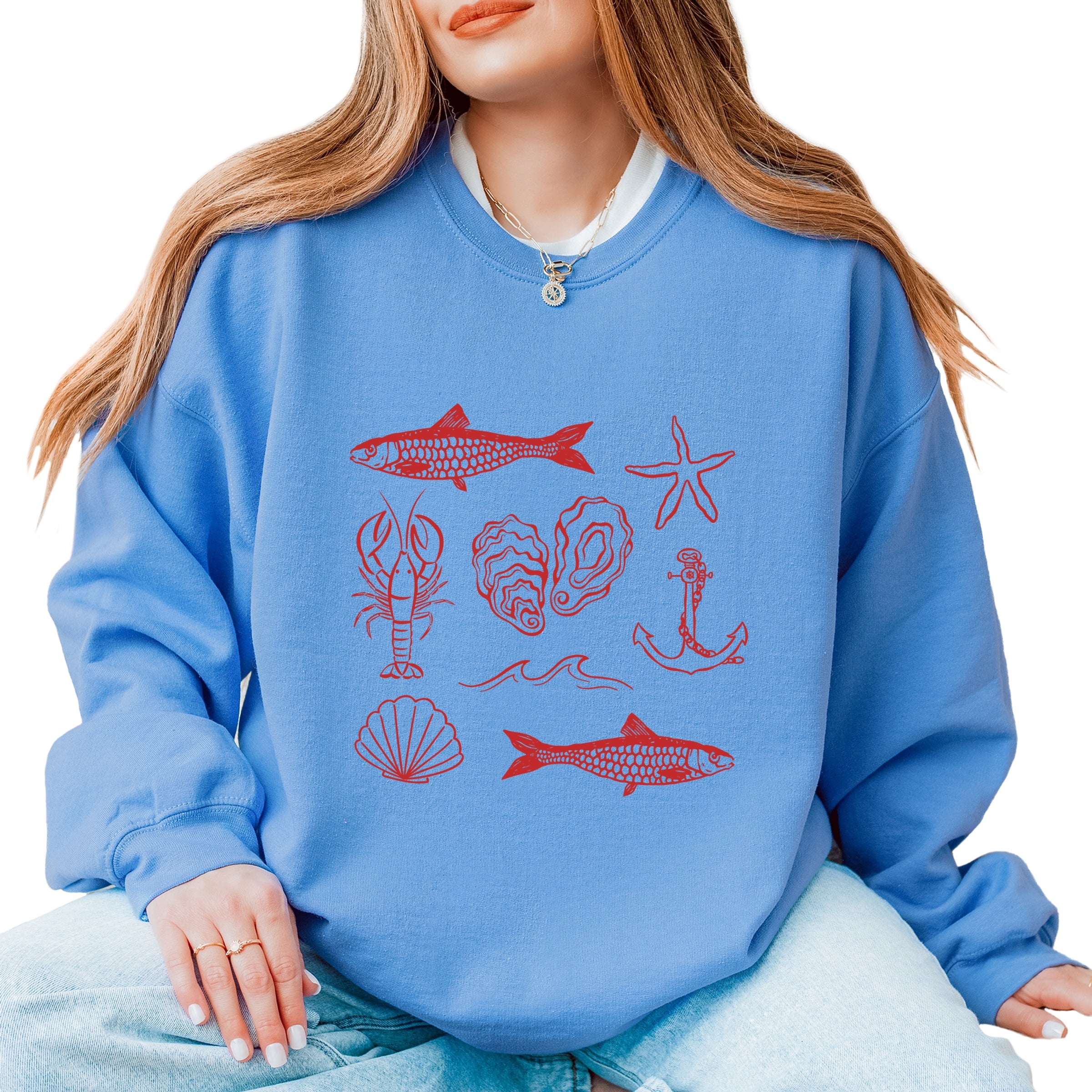 Fisherman Collage -  Womens Sweatshirt