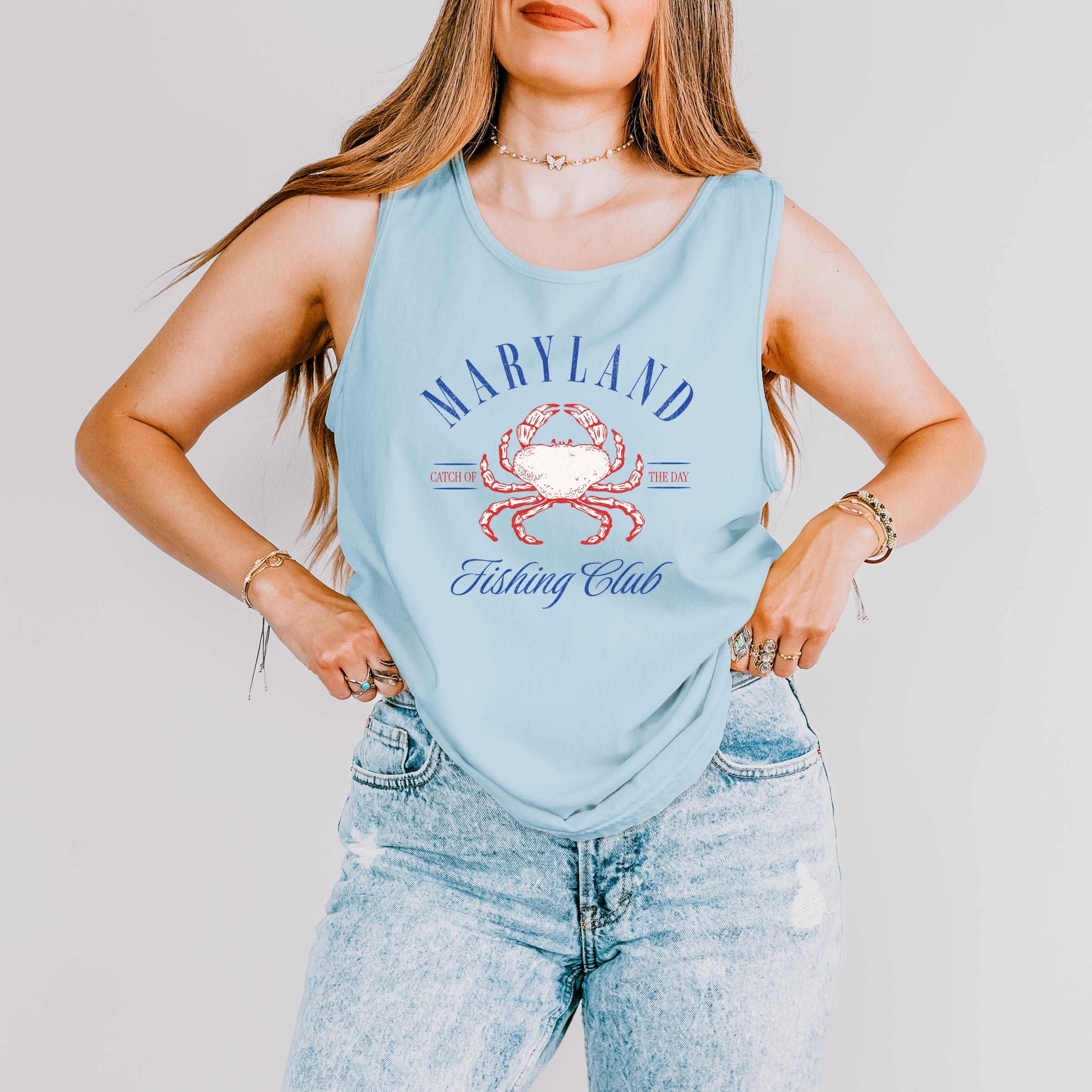 Maryland Fishing Club - Womens Garment Dyed Tank