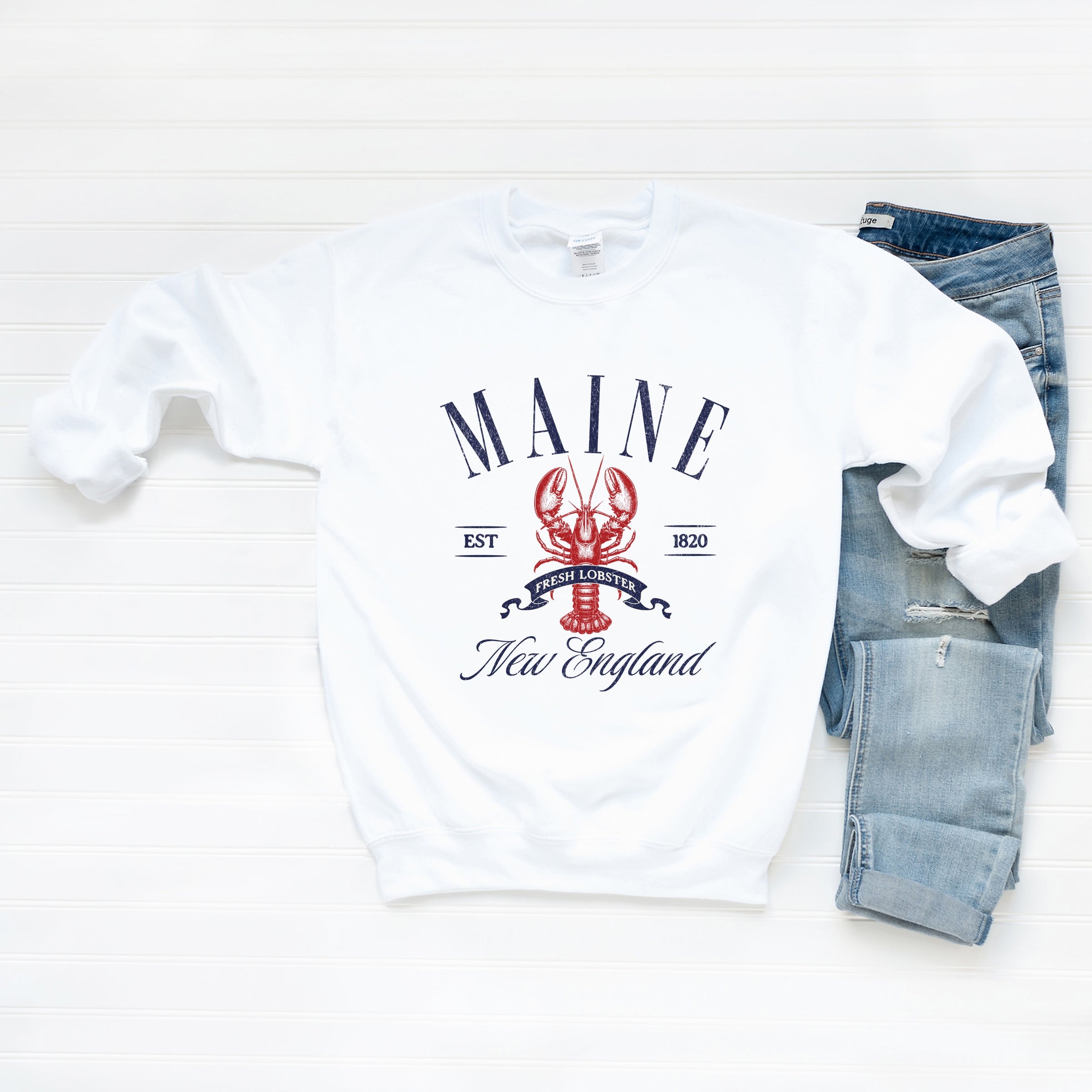 Maine New England -  Womens Sweatshirt