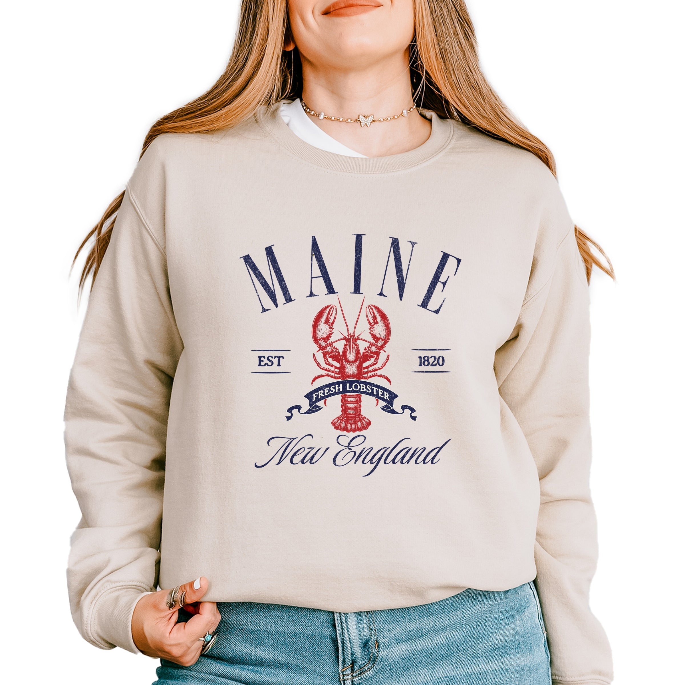 Maine New England -  Womens Sweatshirt