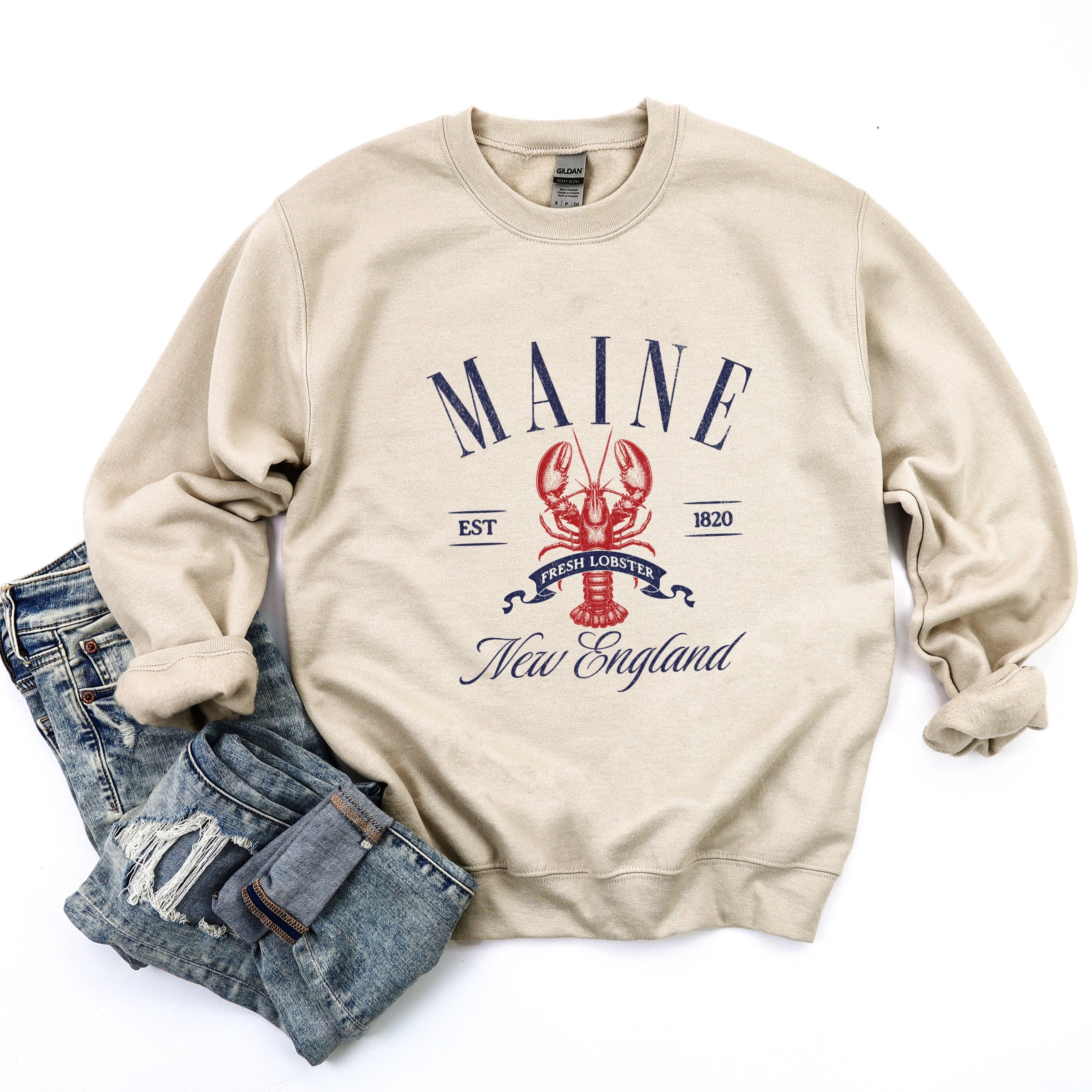 Maine New England -  Womens Sweatshirt