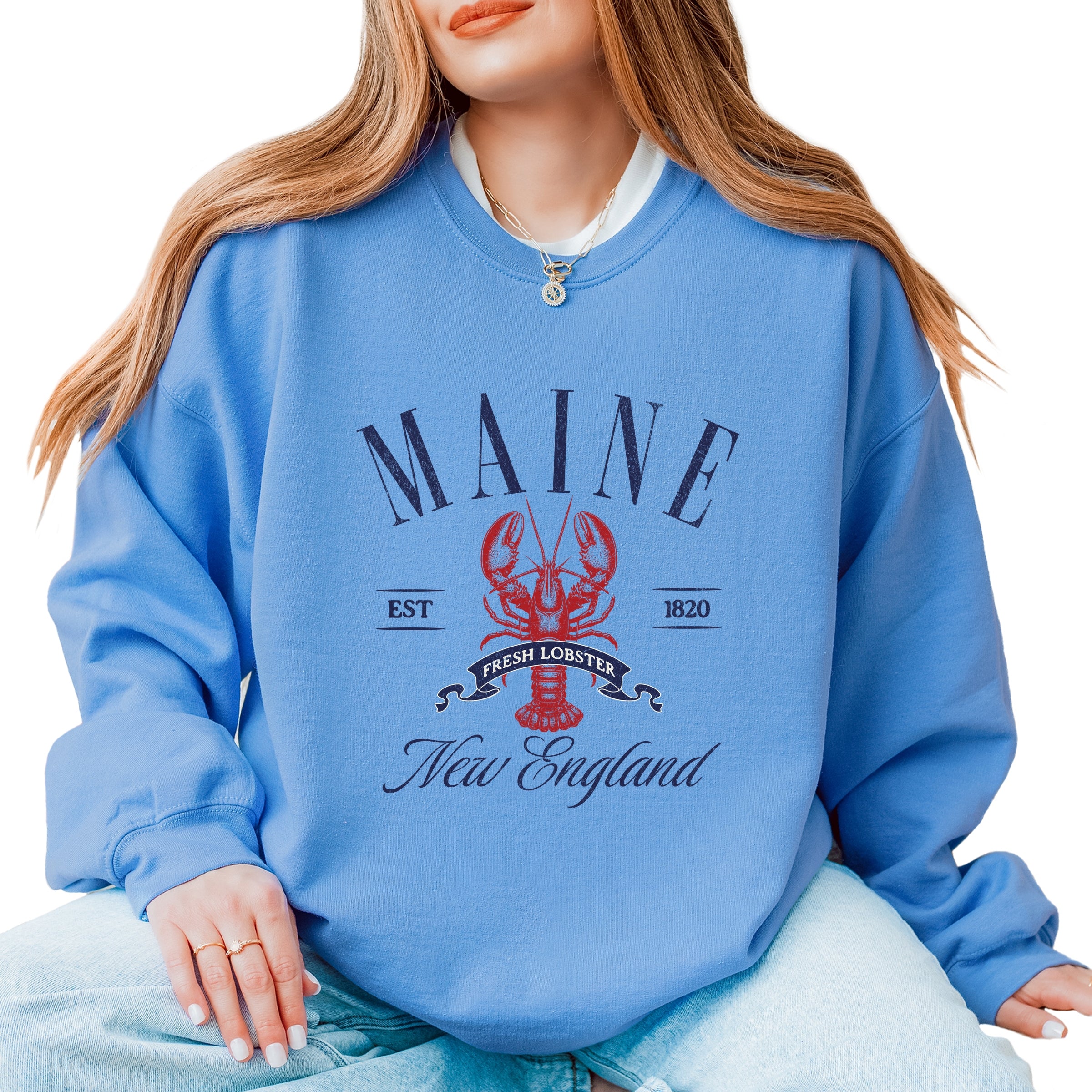 Maine New England -  Womens Sweatshirt