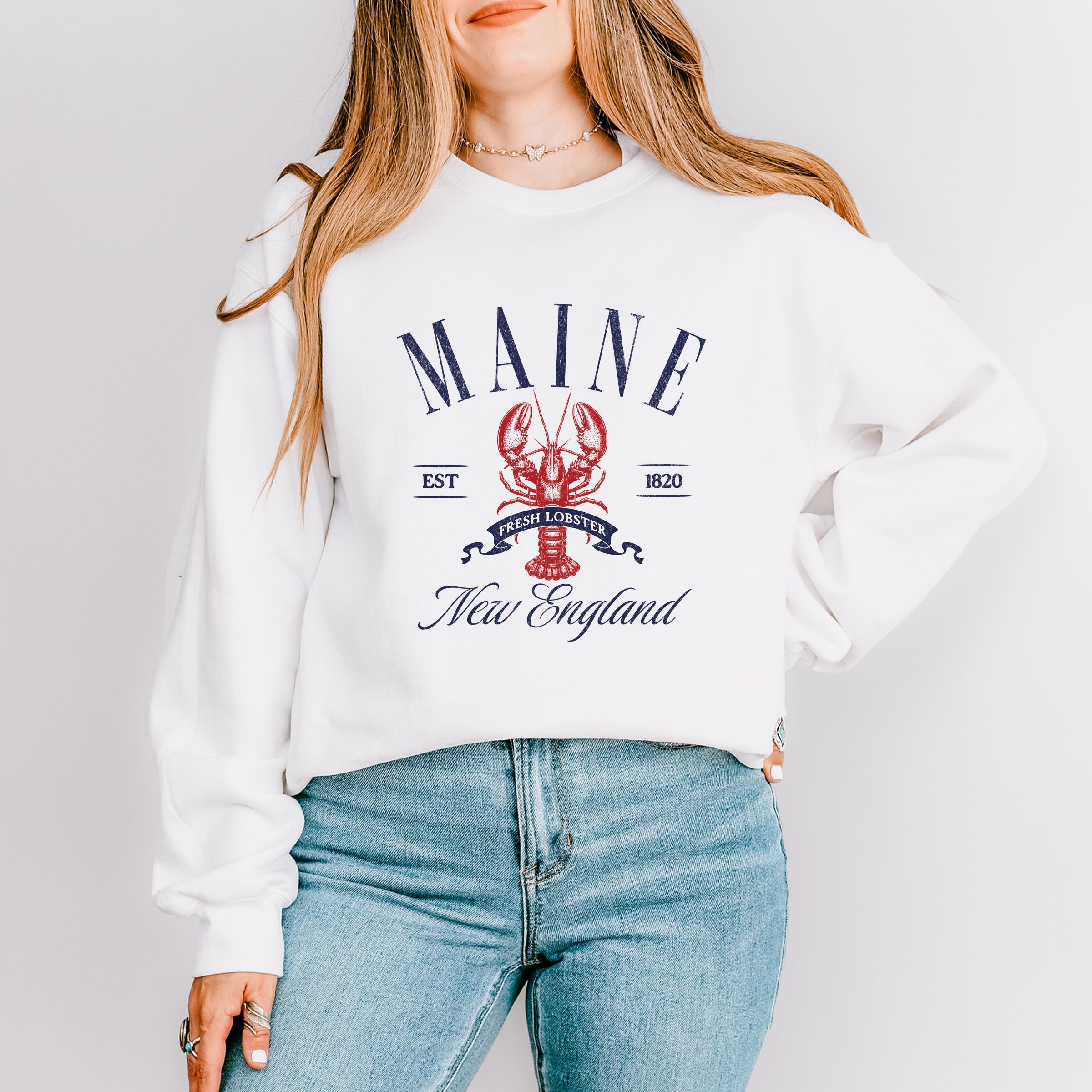 Maine New England -  Womens Sweatshirt