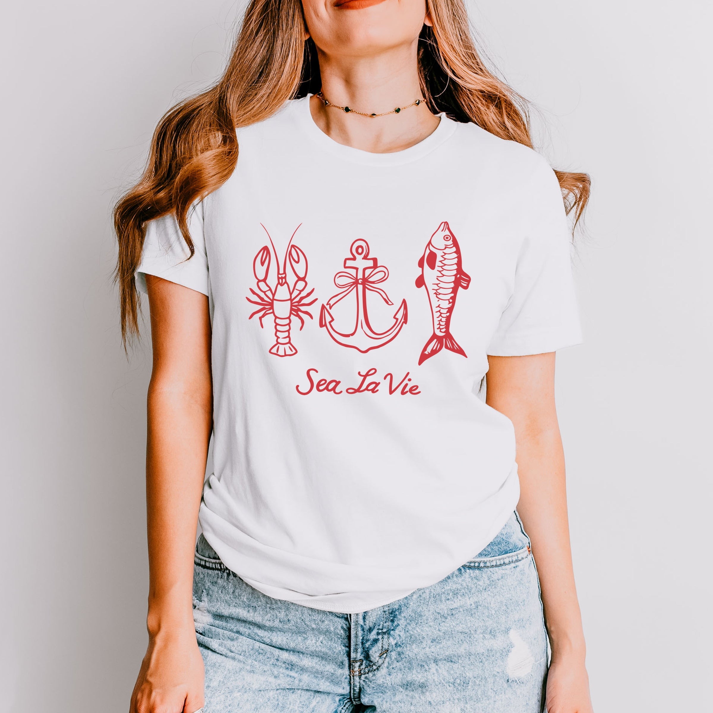 Sea La Vie 3 Across - Womens Short Sleeve Tee