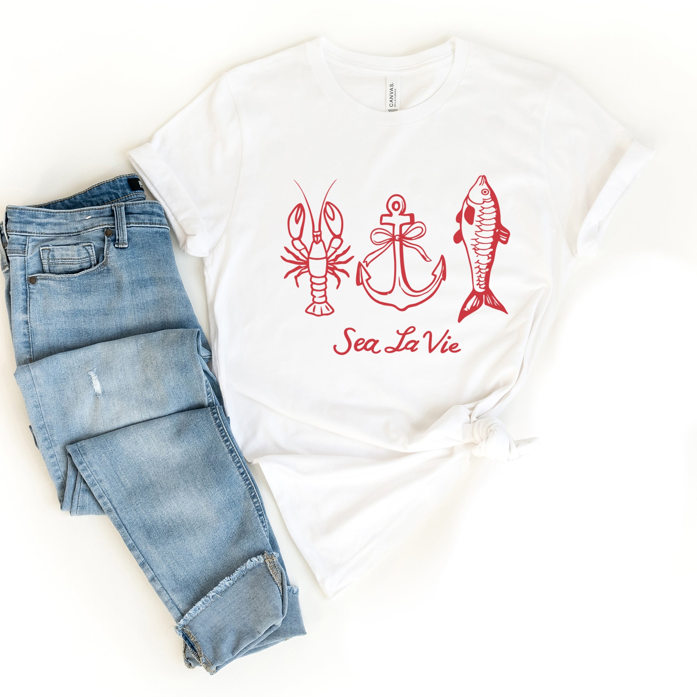 Sea La Vie 3 Across - Womens Short Sleeve Tee