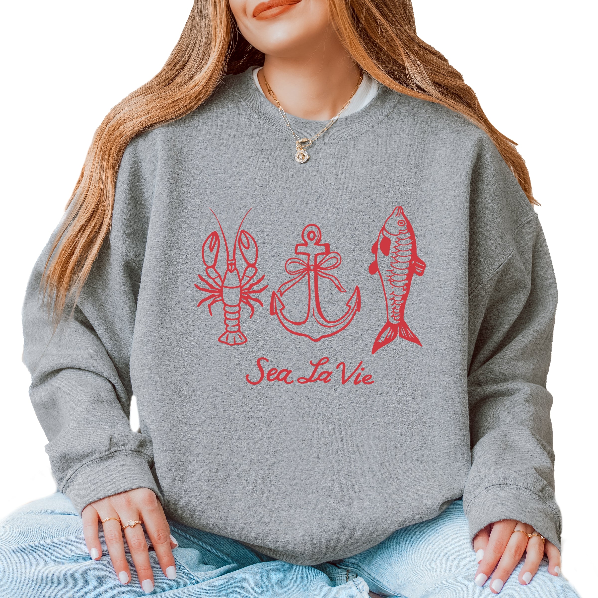 Sea La Vie 3 Across -  Womens Sweatshirt