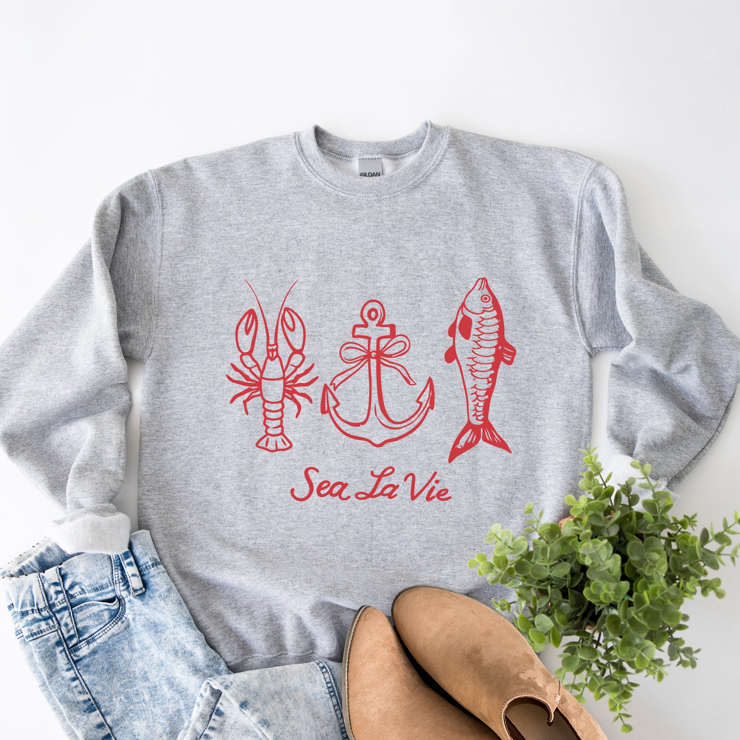 Sea La Vie 3 Across -  Womens Sweatshirt
