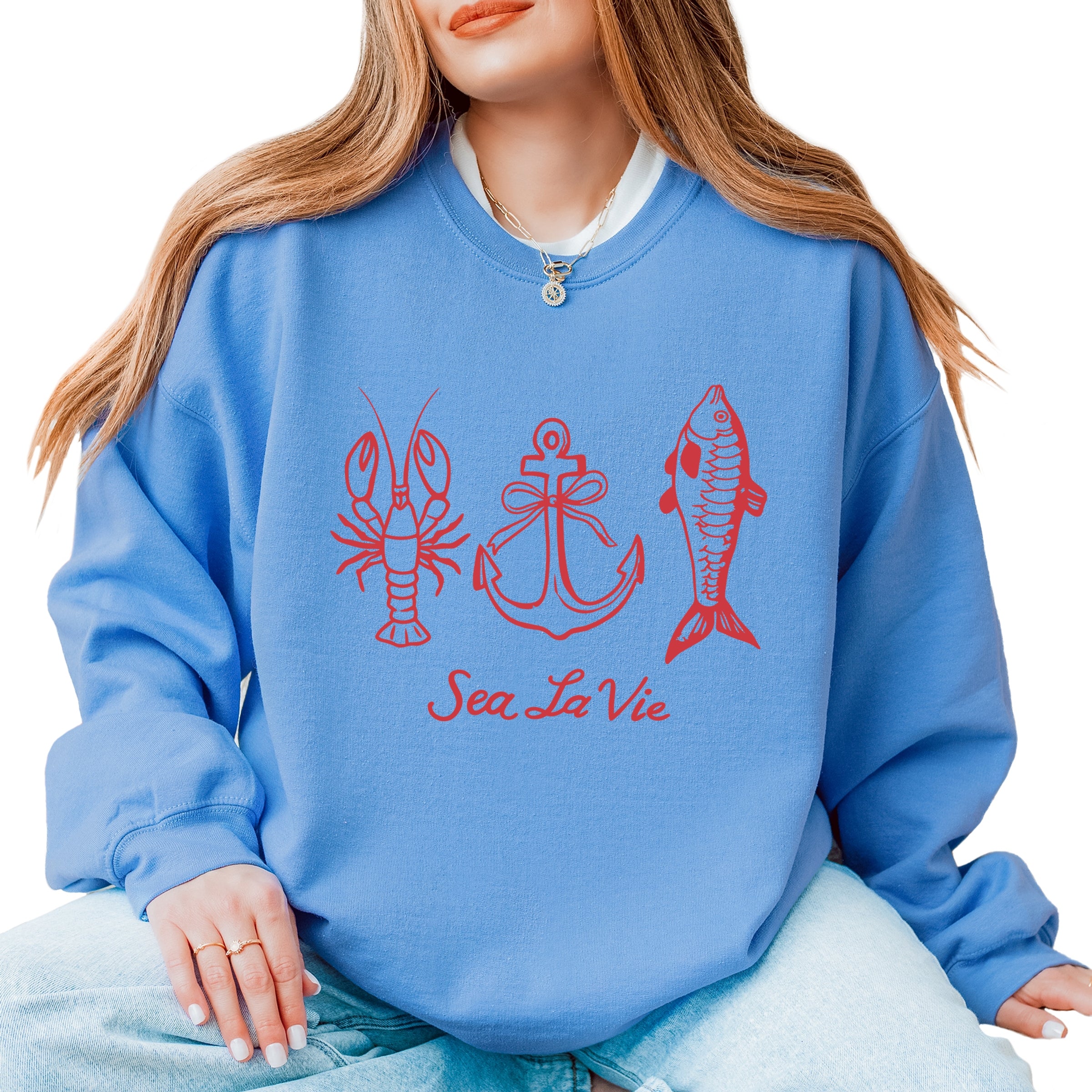 Sea La Vie 3 Across -  Womens Sweatshirt