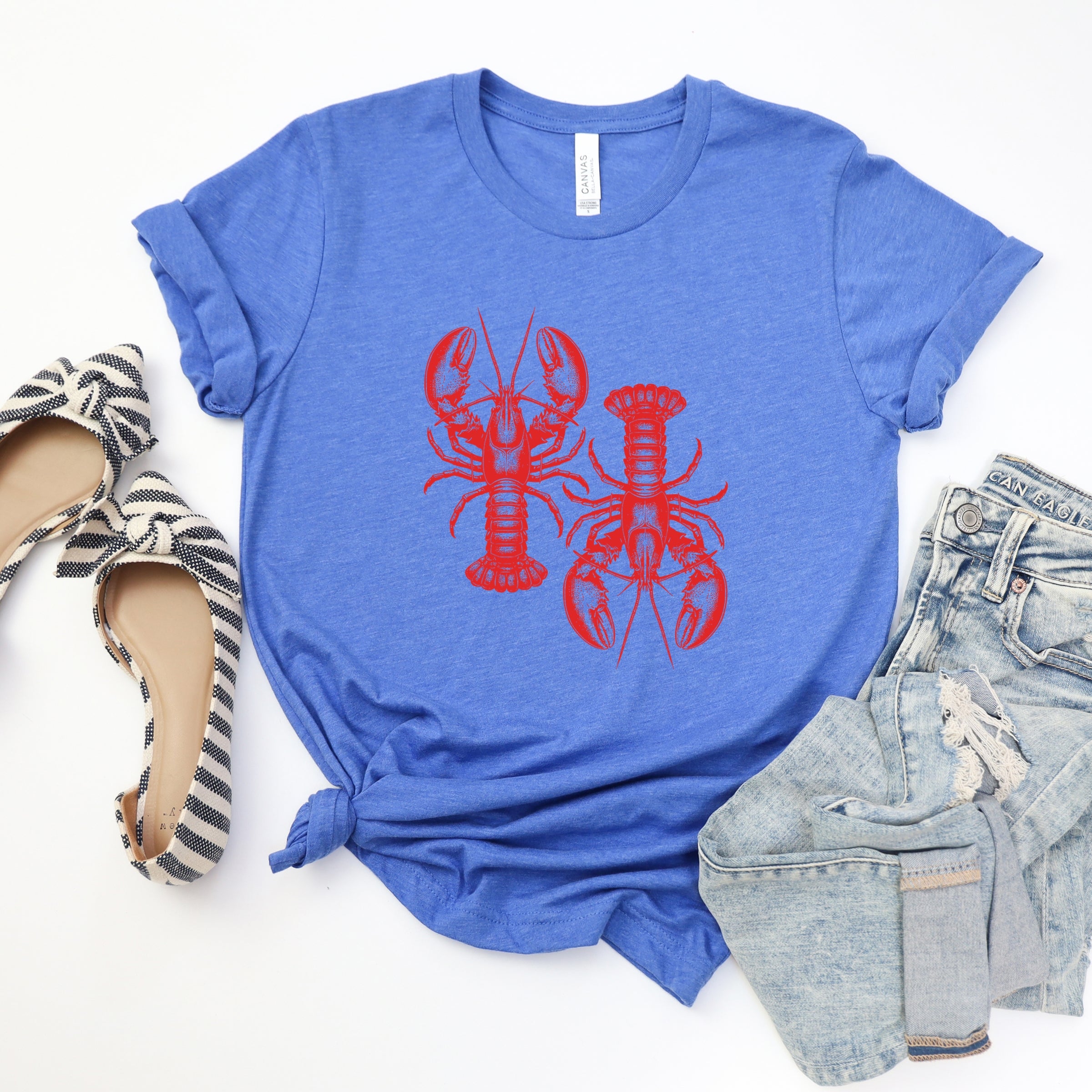Two Lobsters - Womens Short Sleeve Tee