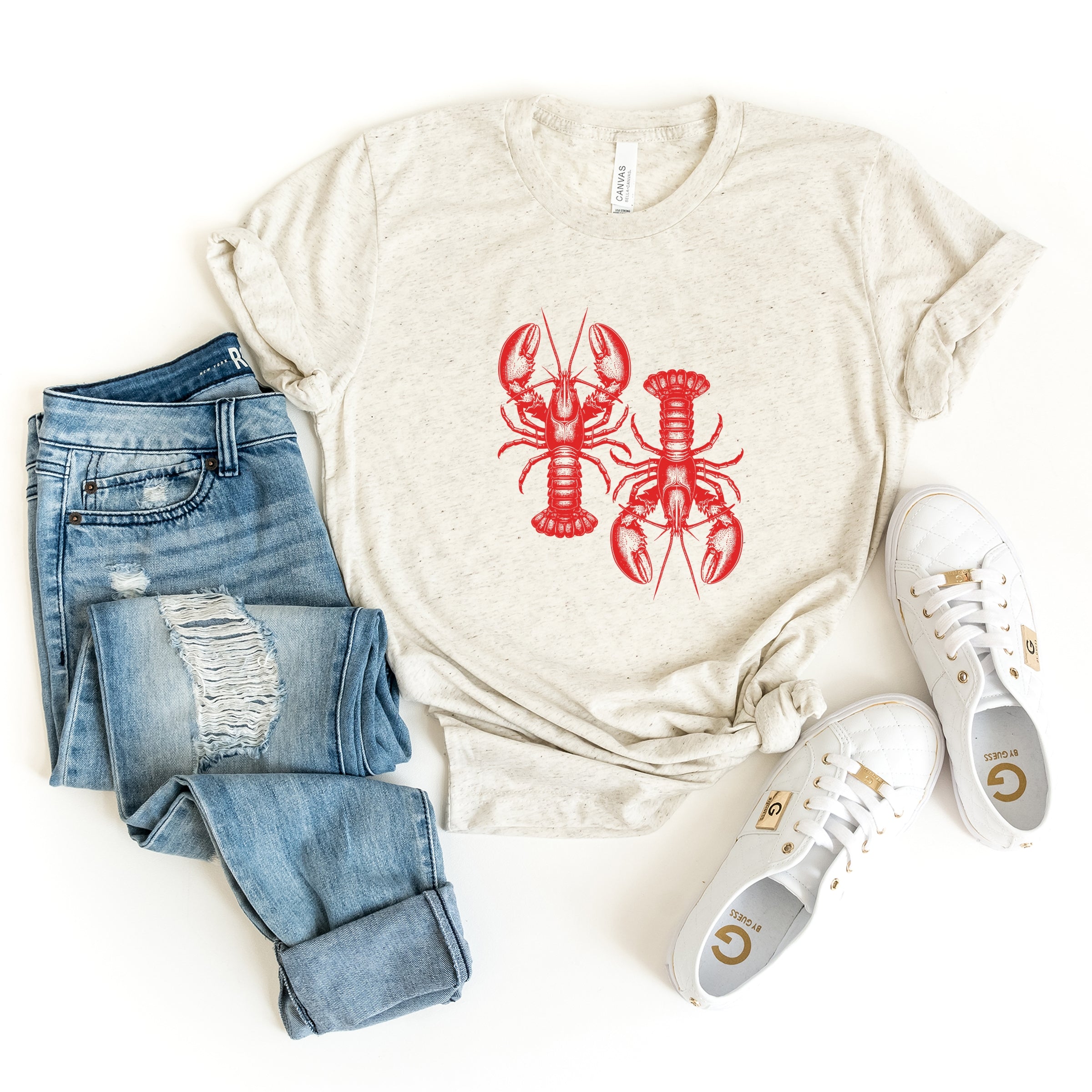 Two Lobsters - Womens Short Sleeve Tee