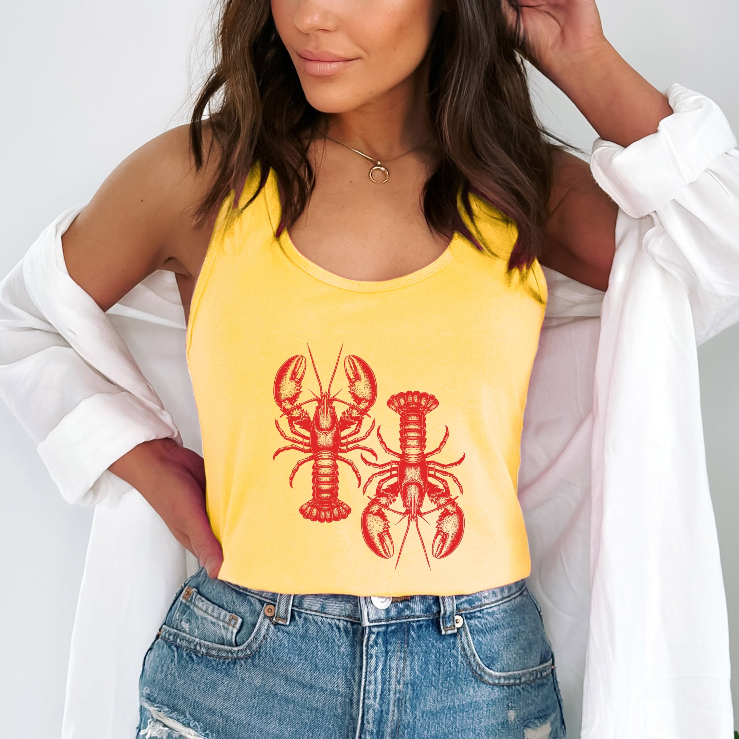 Two Lobsters - Womens Racerback Tank