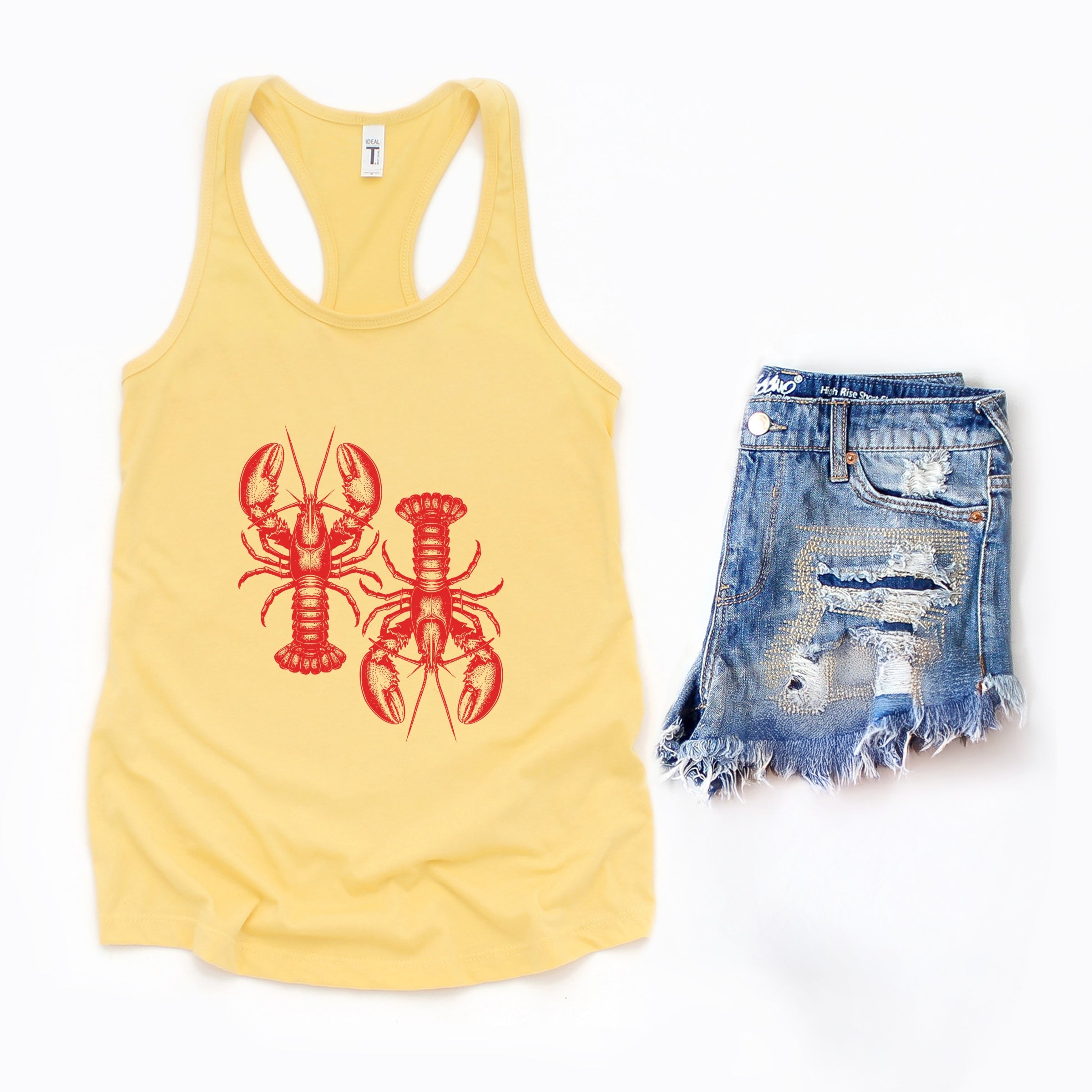 Two Lobsters - Womens Racerback Tank