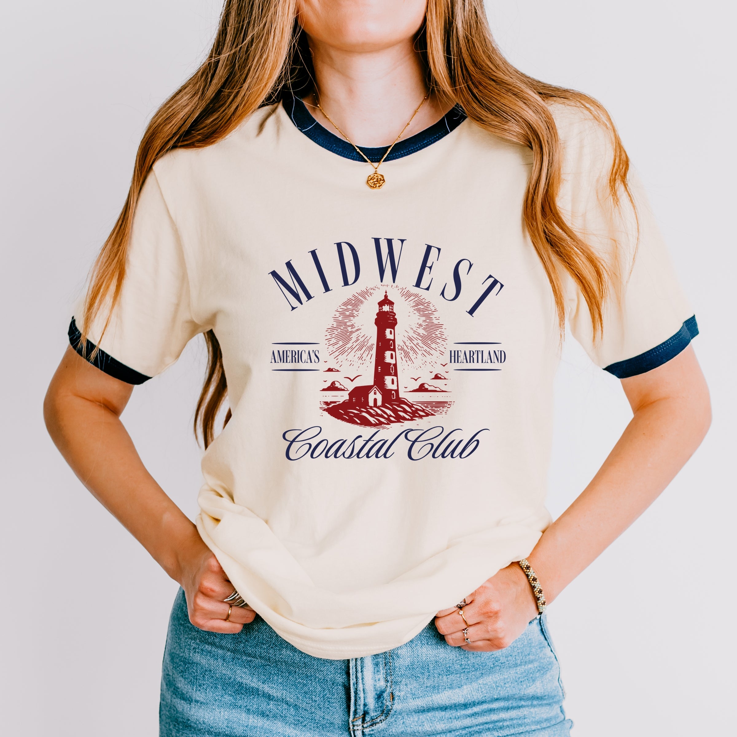 Midwest Coastal Club - Womens Ringer Tee