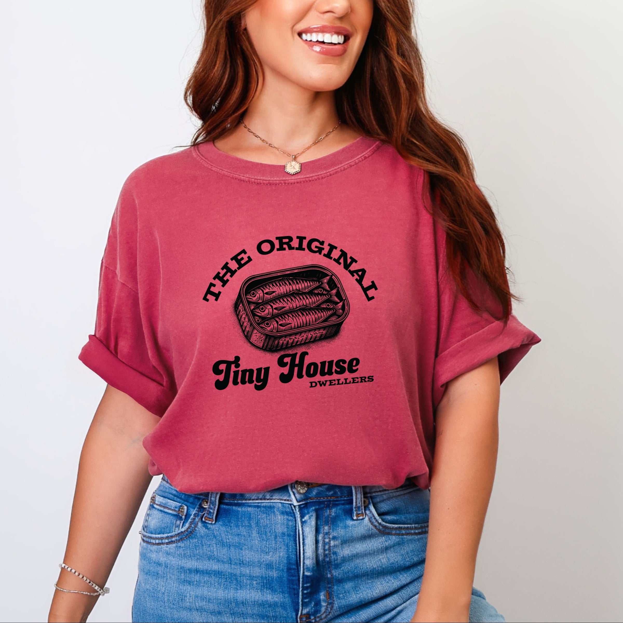 Original Tiny House Dwellers - Womens Garment Dyed Tee
