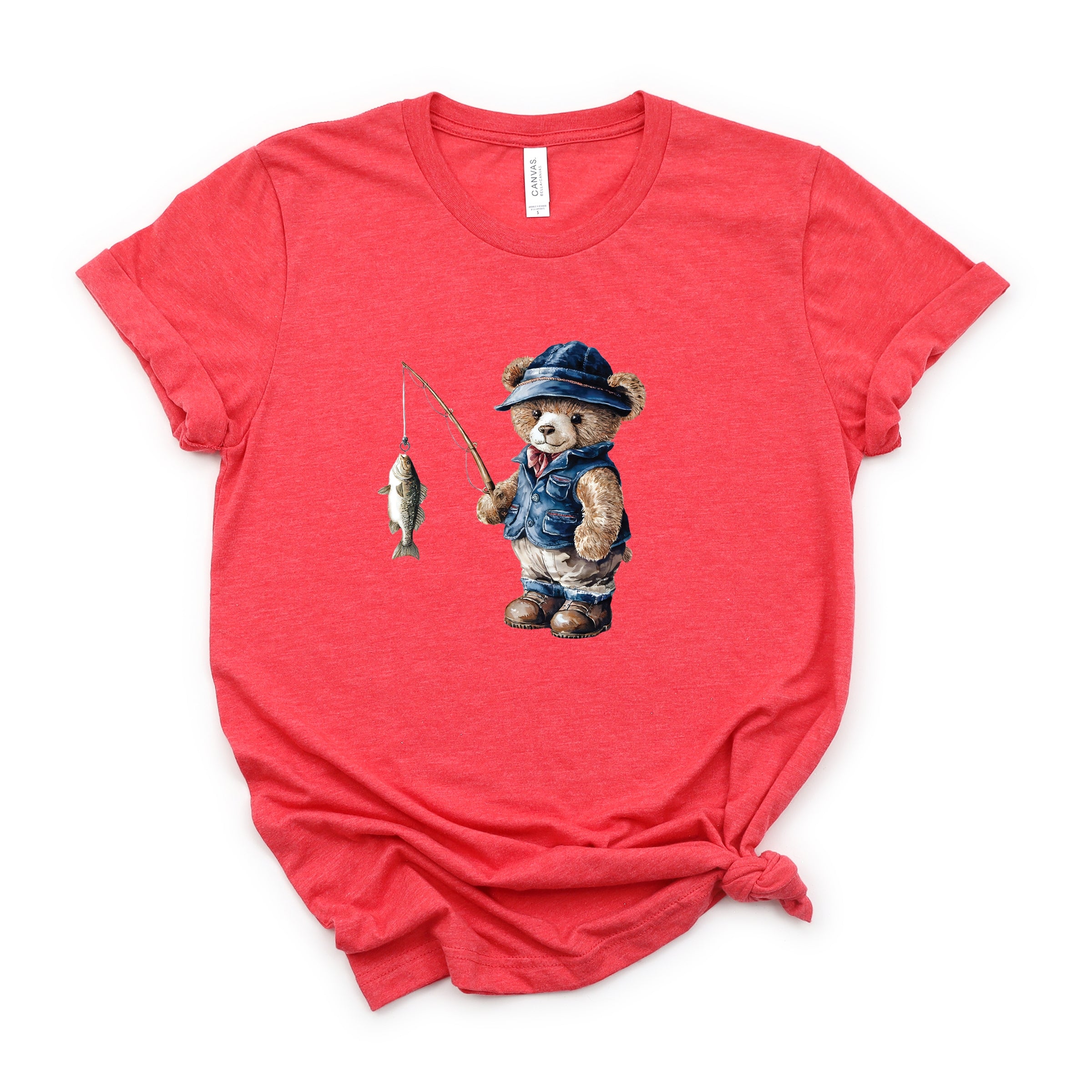 Teddy Bear Fisherman - Women's Short Sleeve Tee