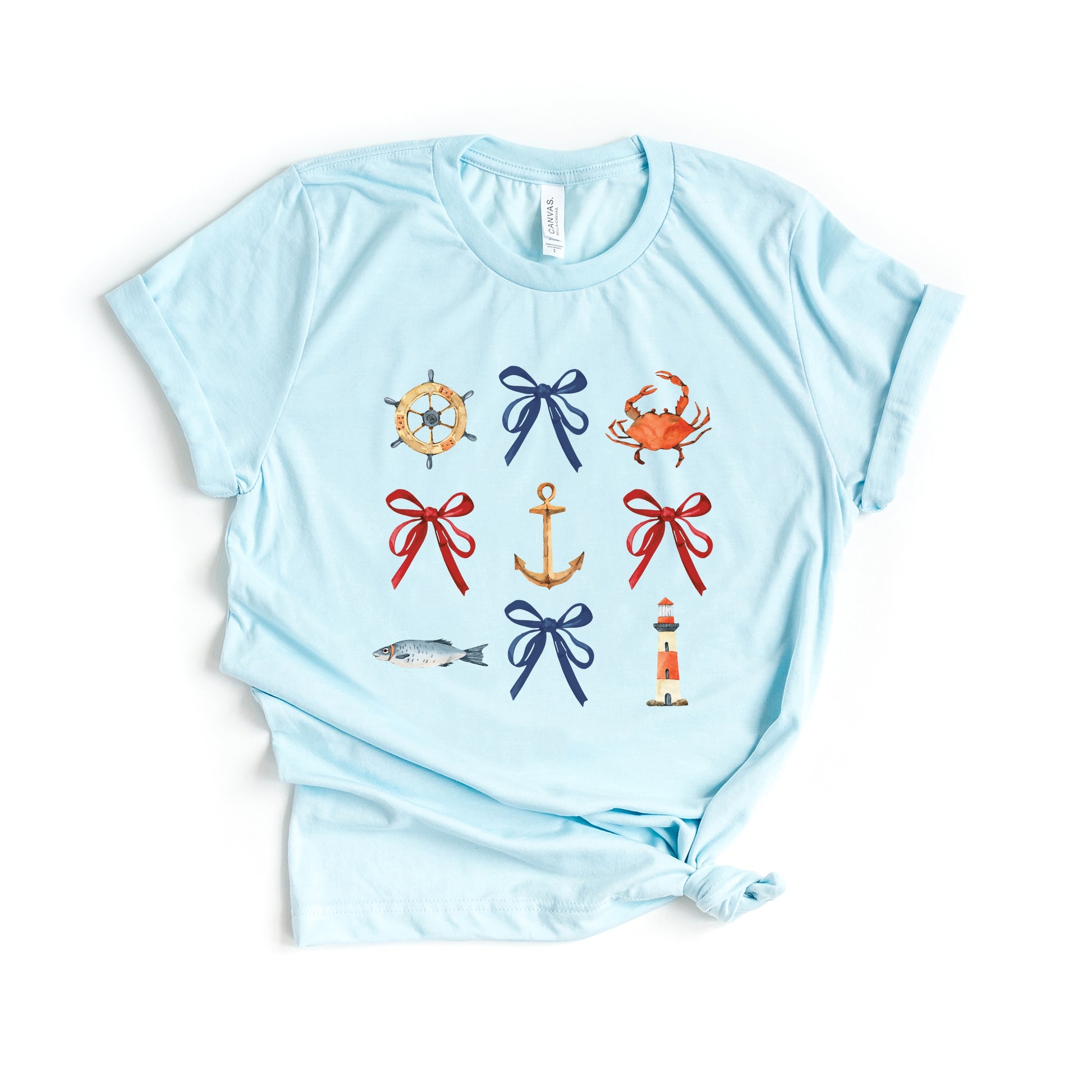 Coquette Nautical Collage - Womens Short Sleeve Tee
