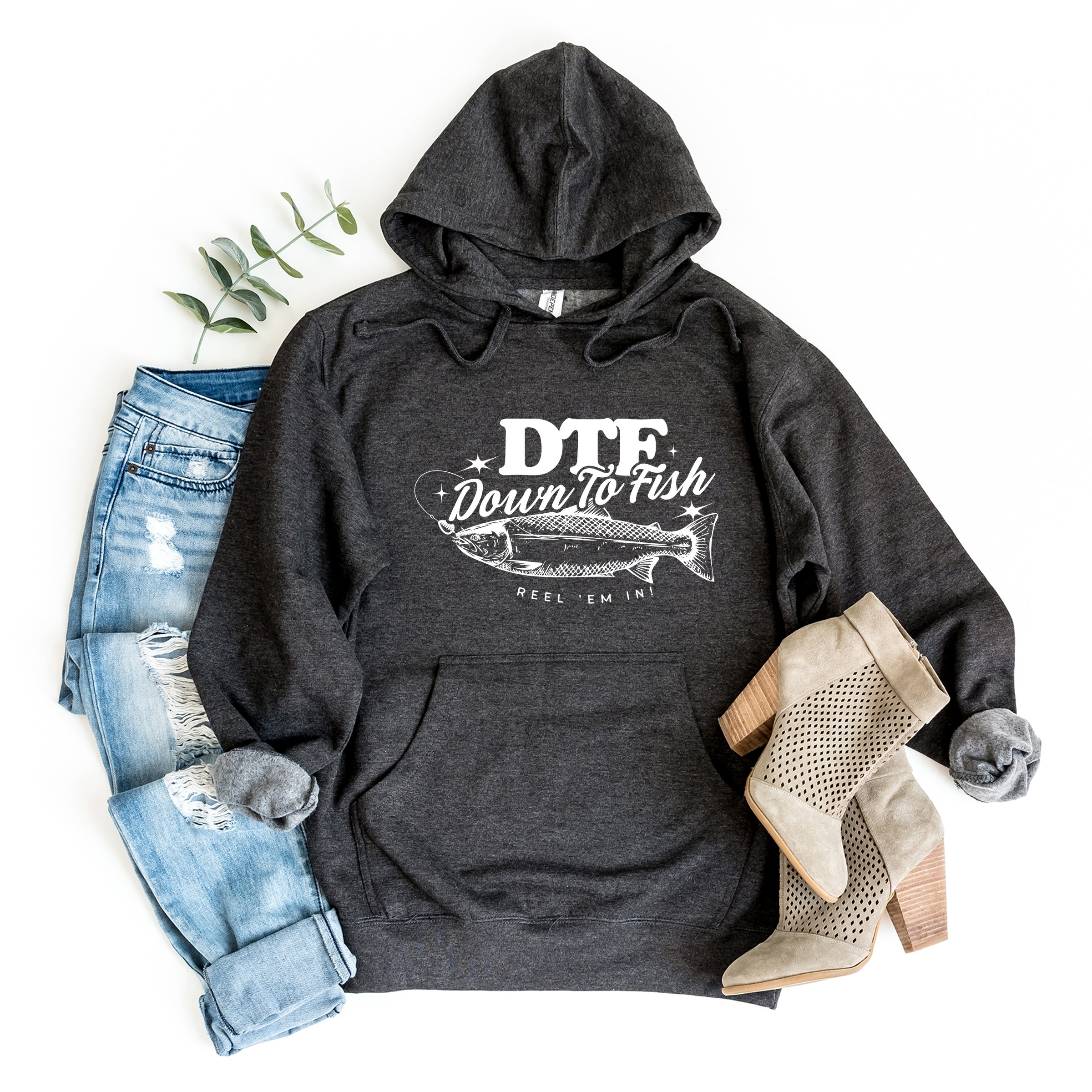 DTF Down To Fish - Women's Graphic Hoodie