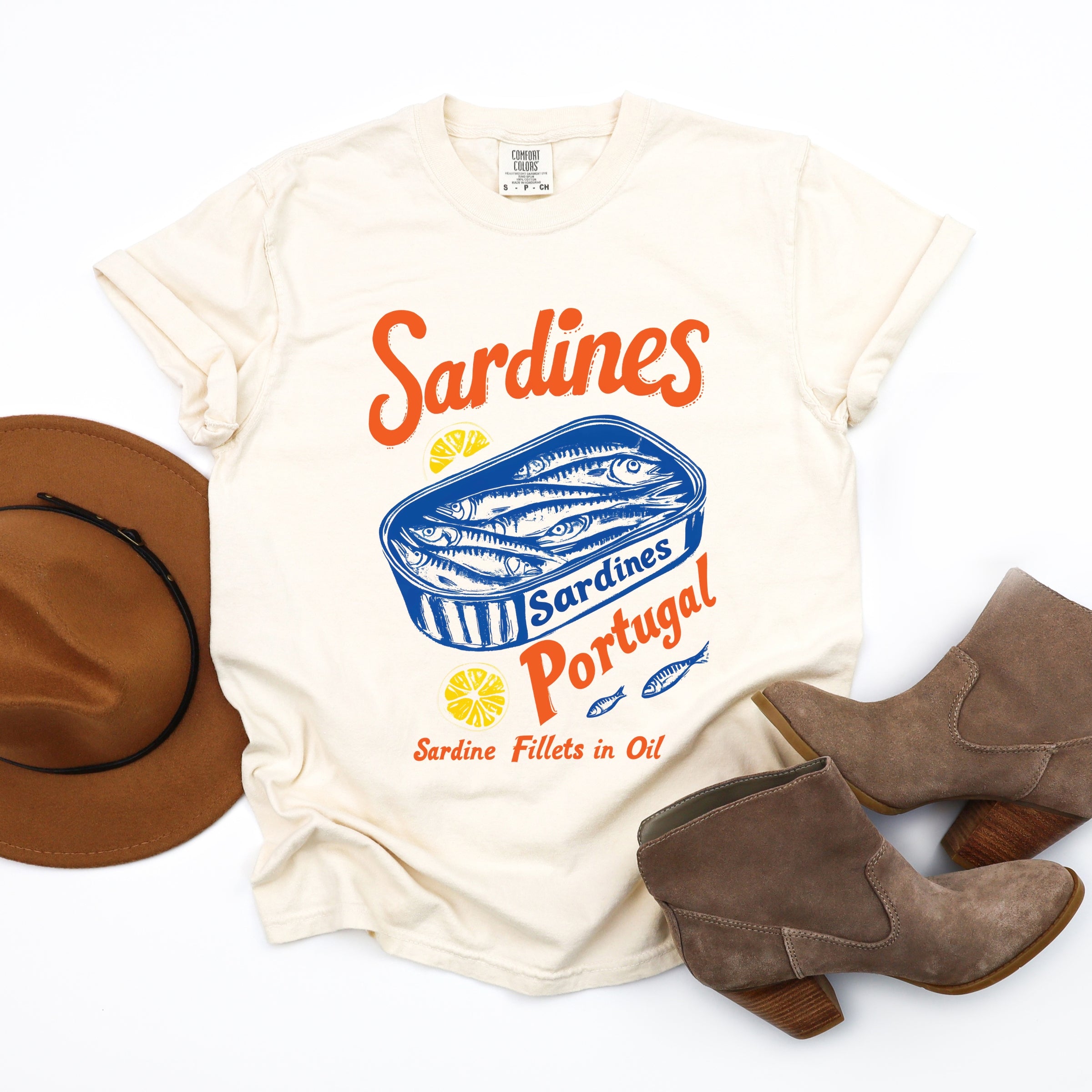 Sardines Portugal - Women's Garment Dyed Graphic T-Shirt
