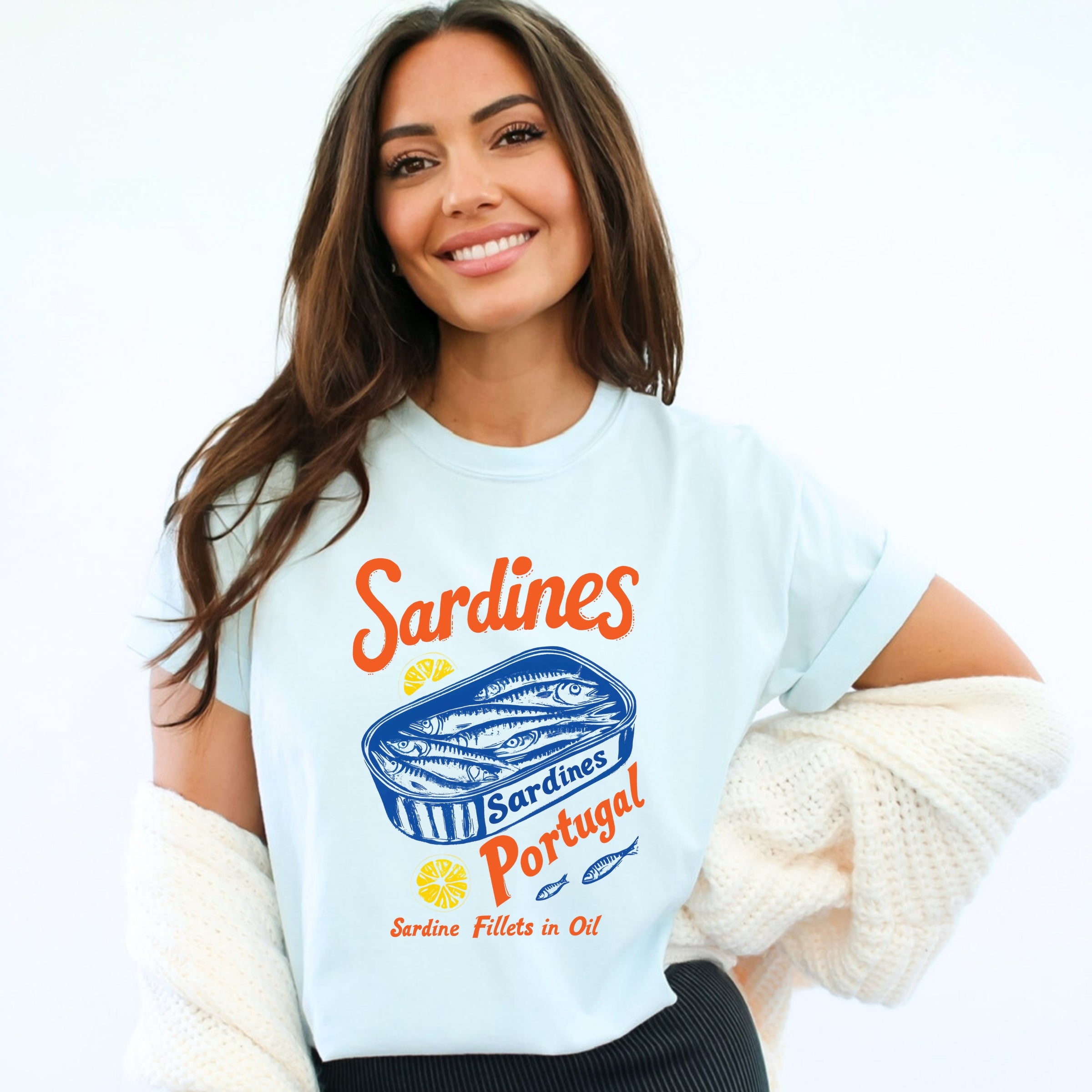 Sardines Portugal - Women's Garment Dyed Graphic T-Shirt