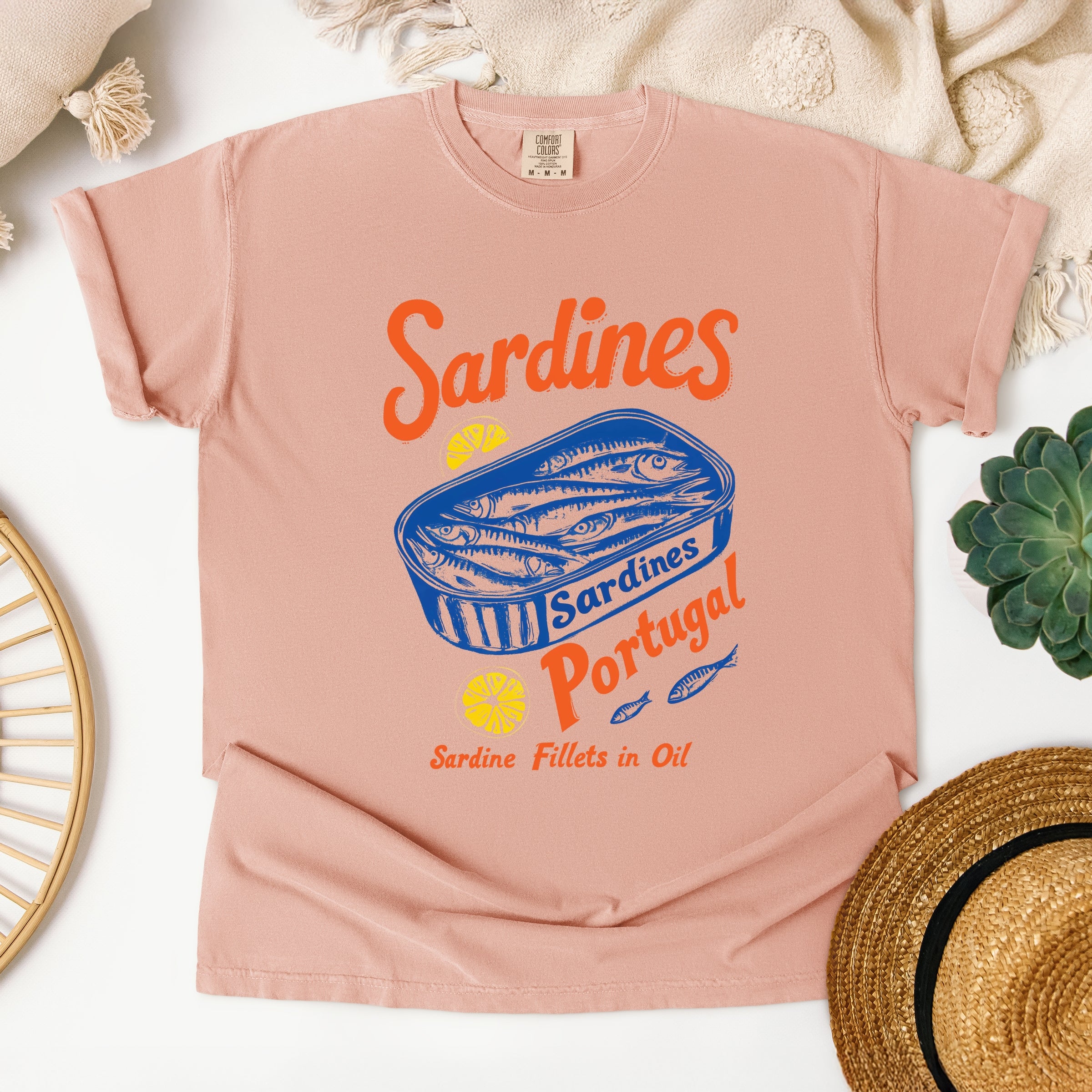 Sardines Portugal - Women's Garment Dyed Graphic T-Shirt