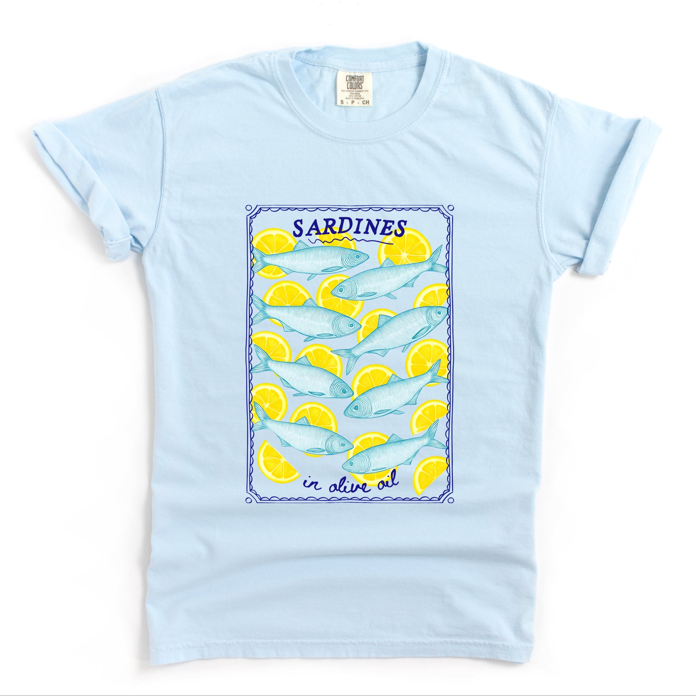 Sardines In Olive Oil - Women's Garment Dyed Graphic T-Shirt