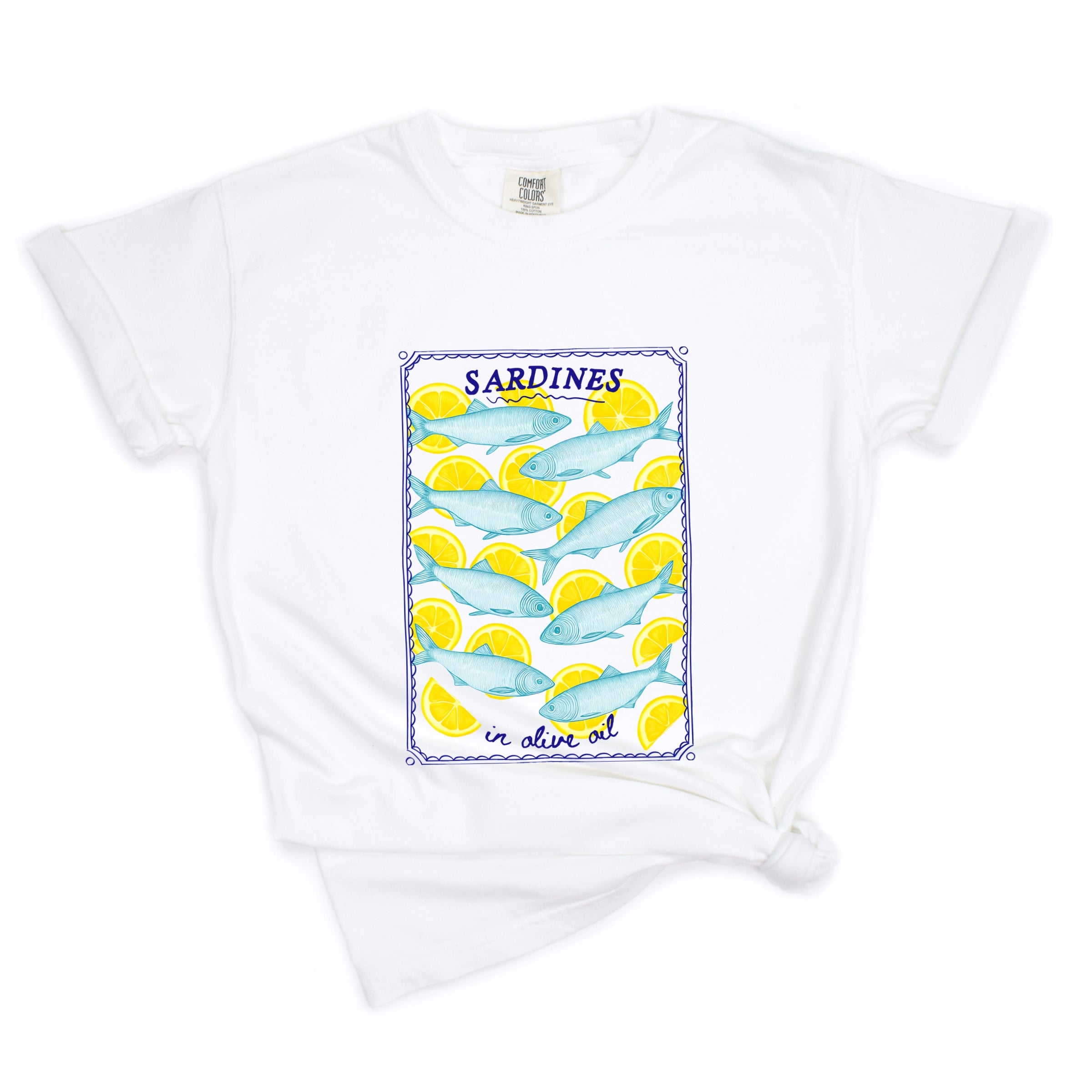 Sardines In Olive Oil - Women's Garment Dyed Graphic T-Shirt