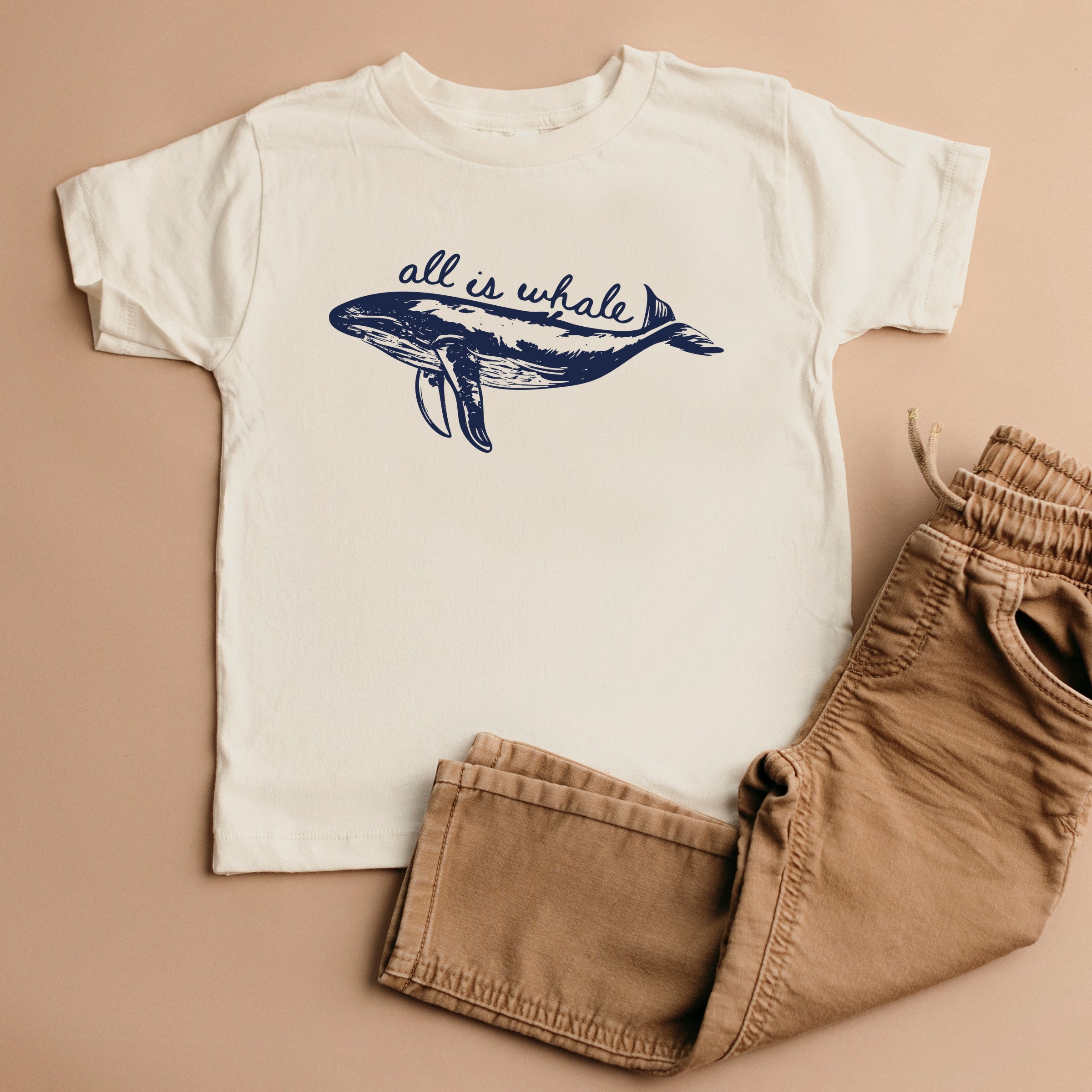 All Is Whale Sketched - Toddler Short Sleeve Graphic T-Shirt