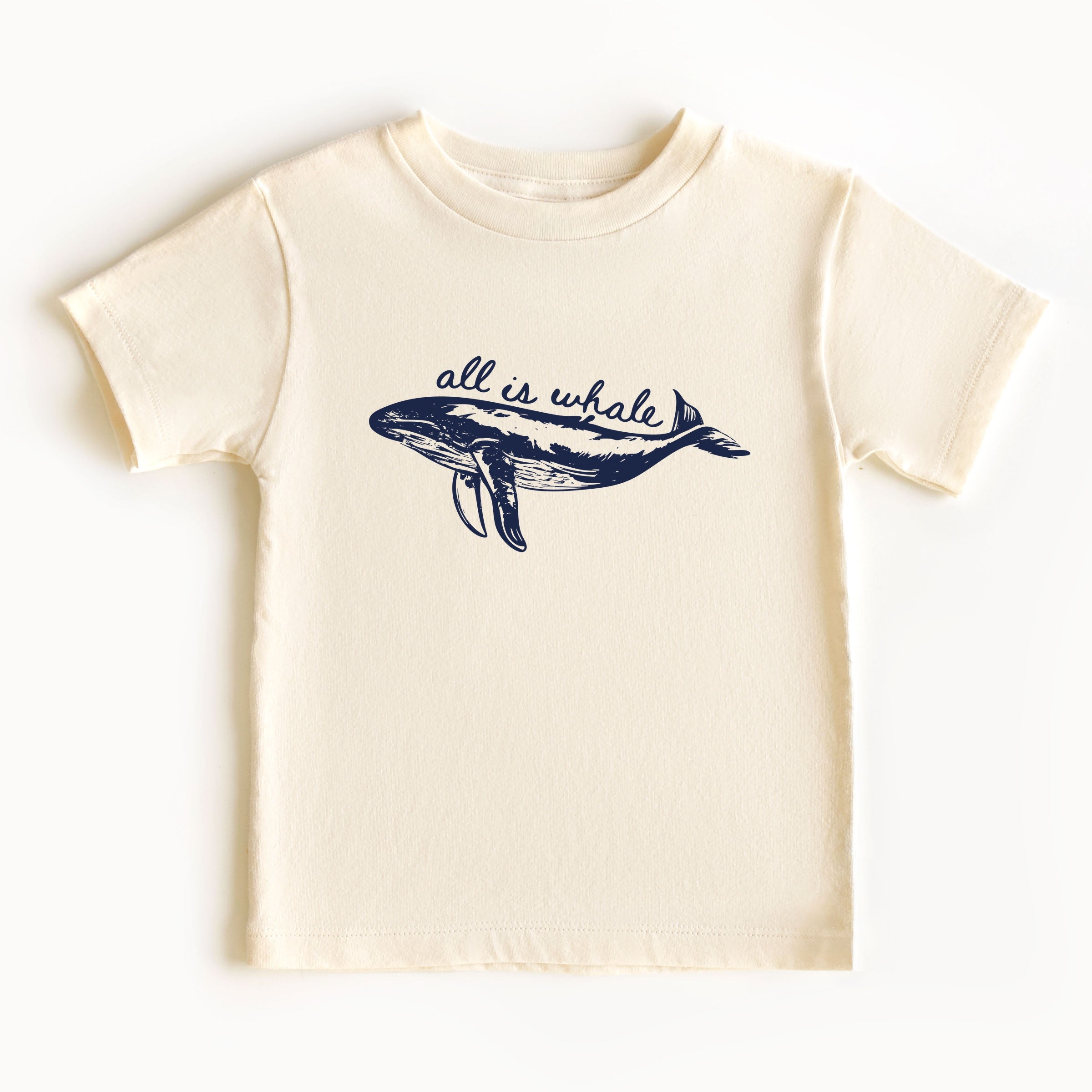 All Is Whale Sketched - Toddler Short Sleeve Graphic T-Shirt