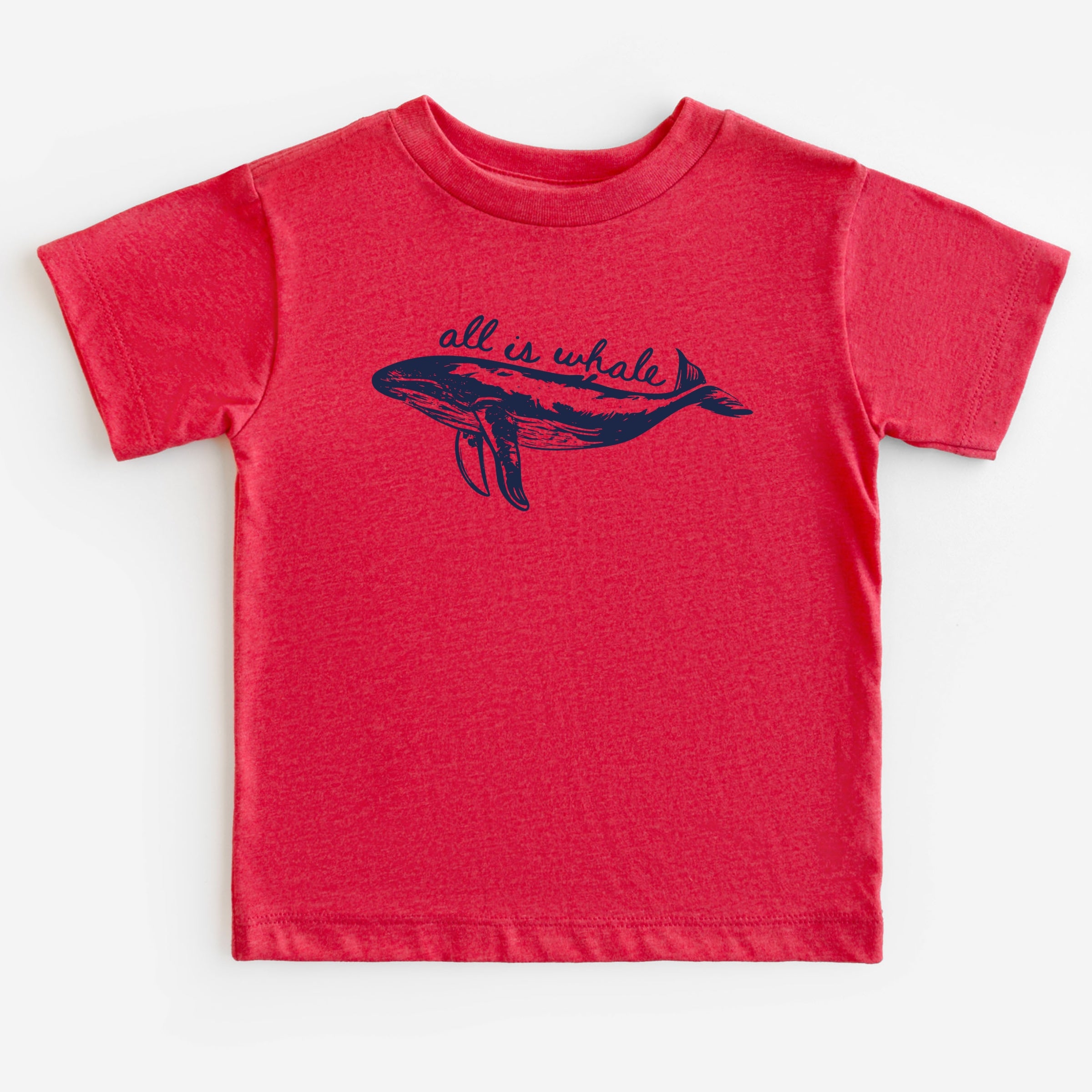 All Is Whale Sketched - Toddler Short Sleeve Graphic T-Shirt