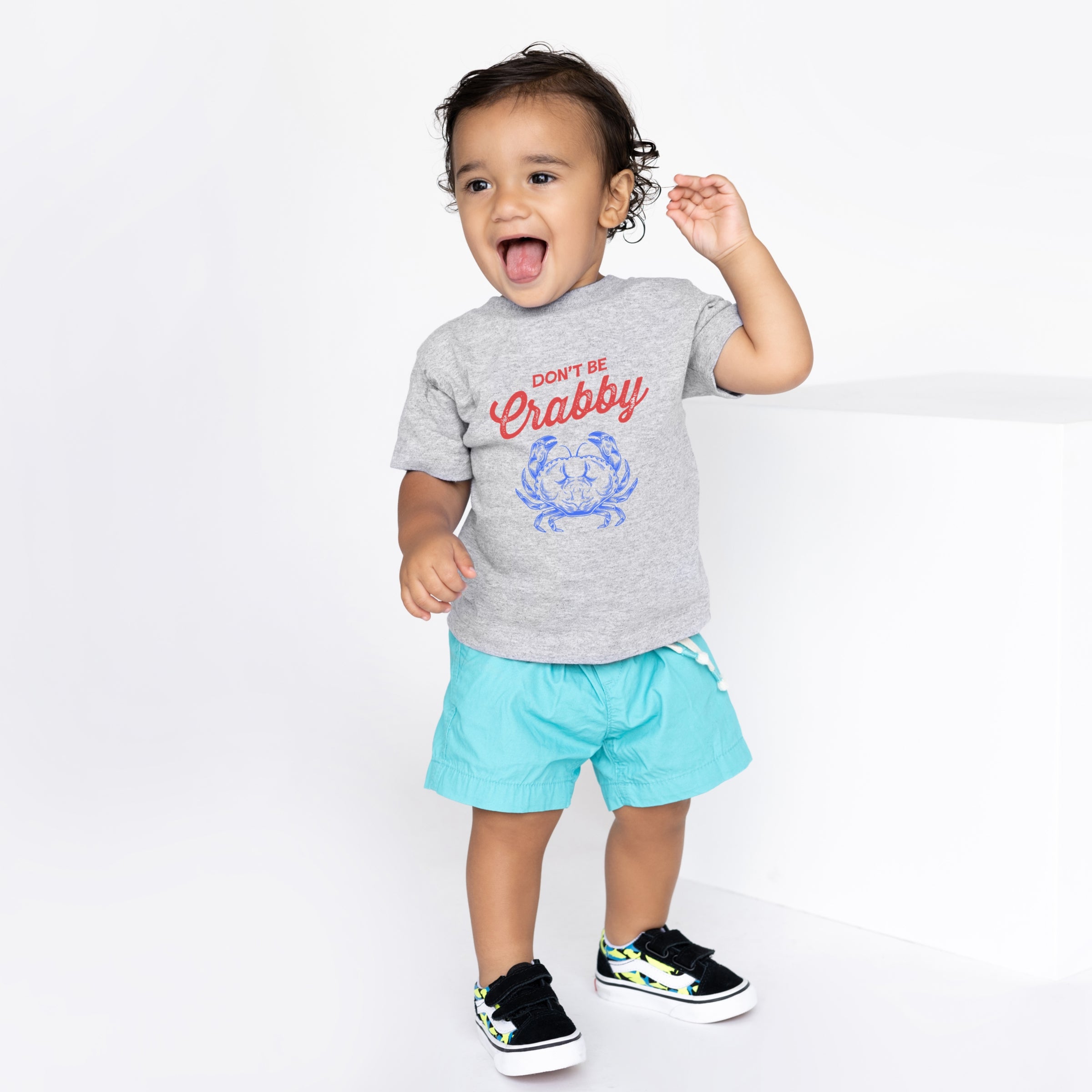 Don't Be Crabby Sketched - Toddler Short Sleeve Graphic T-Shirt