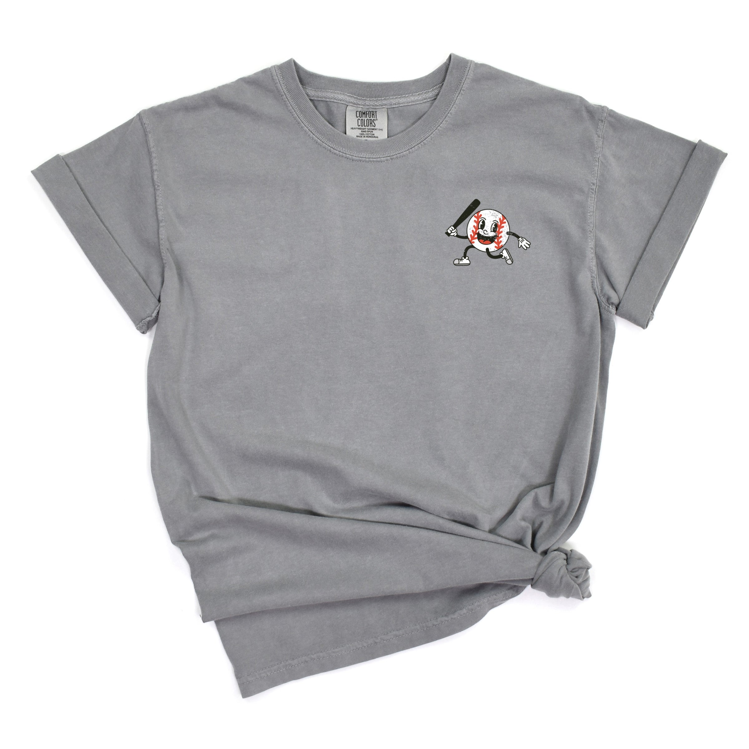 Take Me Out To The Ball Game Distressed  - Womens Garment Dyed Tee