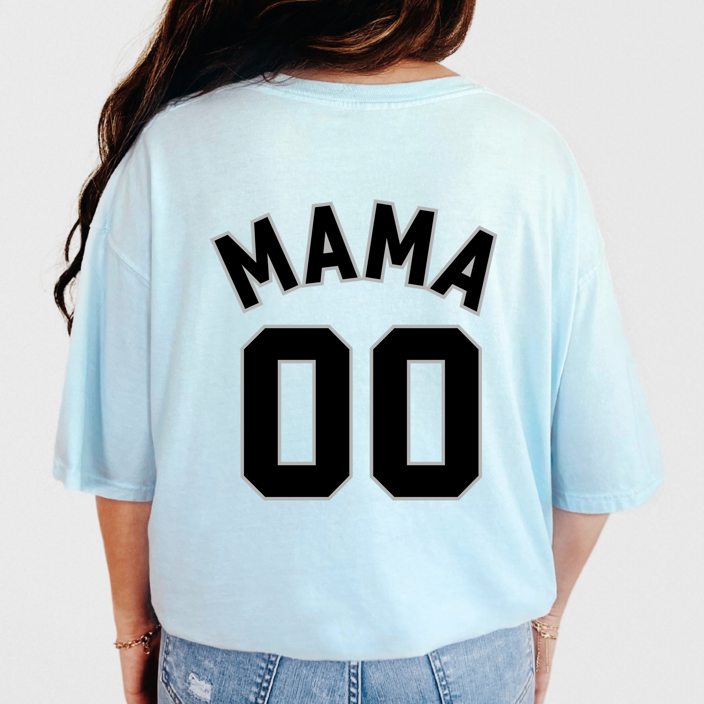 Mama Jersey Heart - Women's Garment Dyed Tee