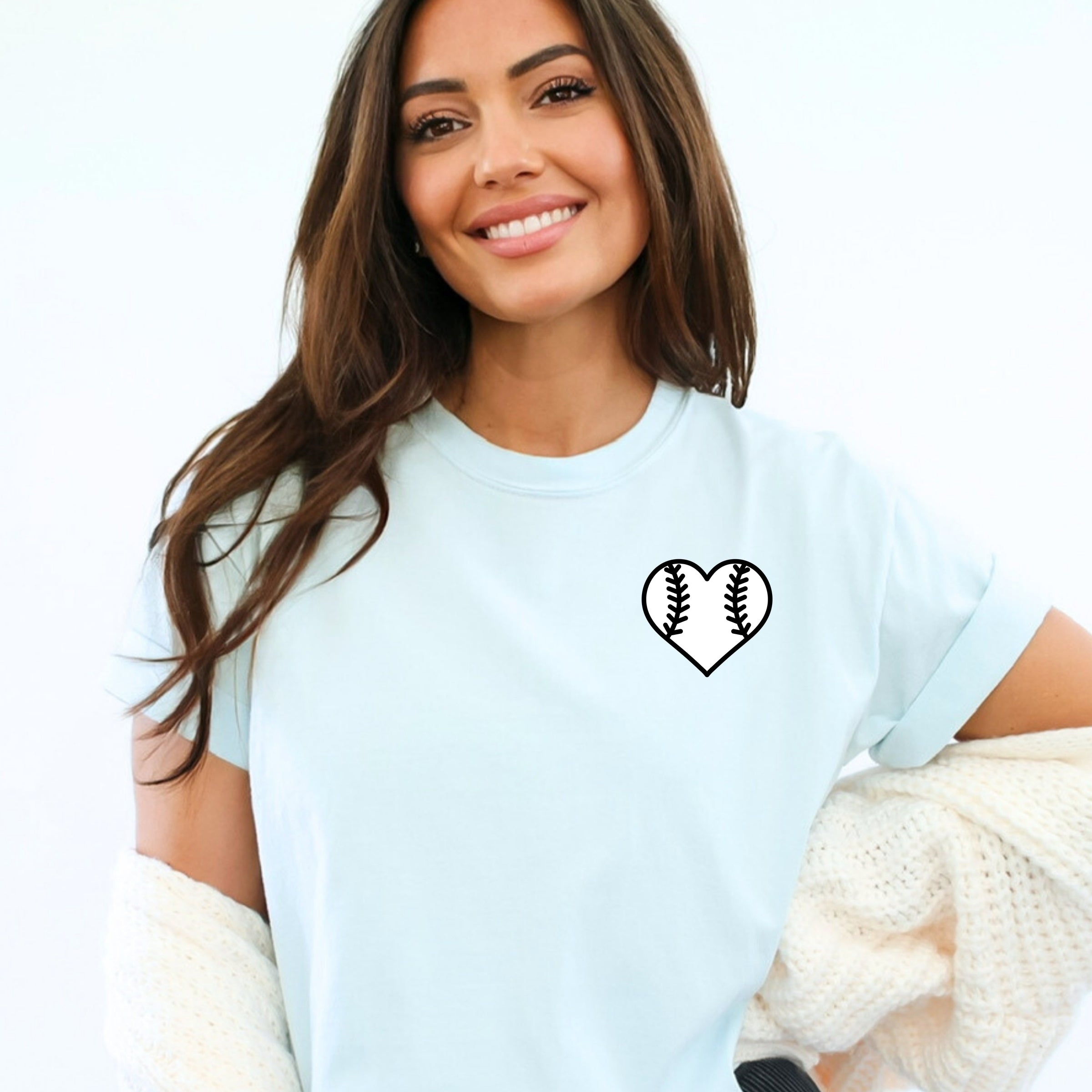Mama Jersey Heart  - Womens Garment Dyed Tee