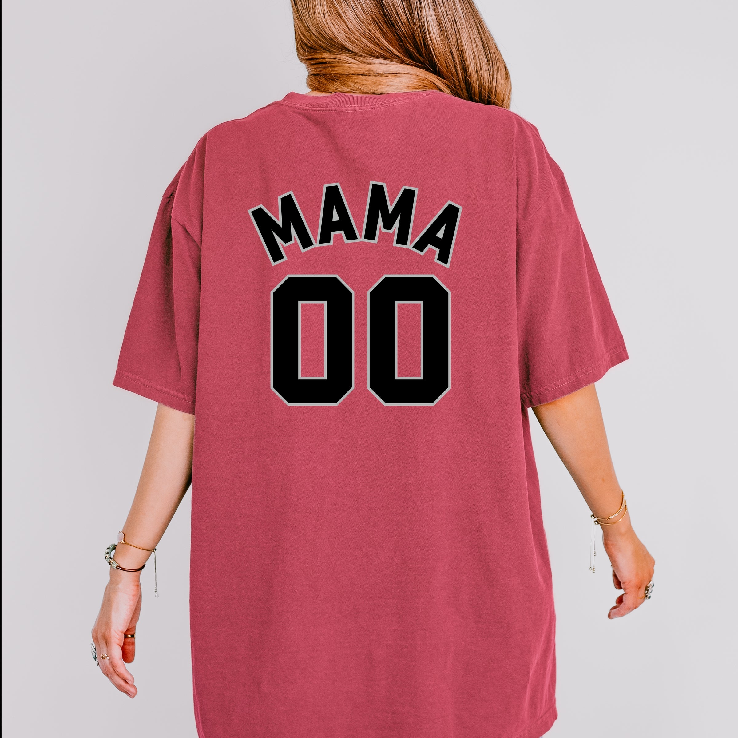 Mama Jersey Heart  - Womens Garment Dyed Tee
