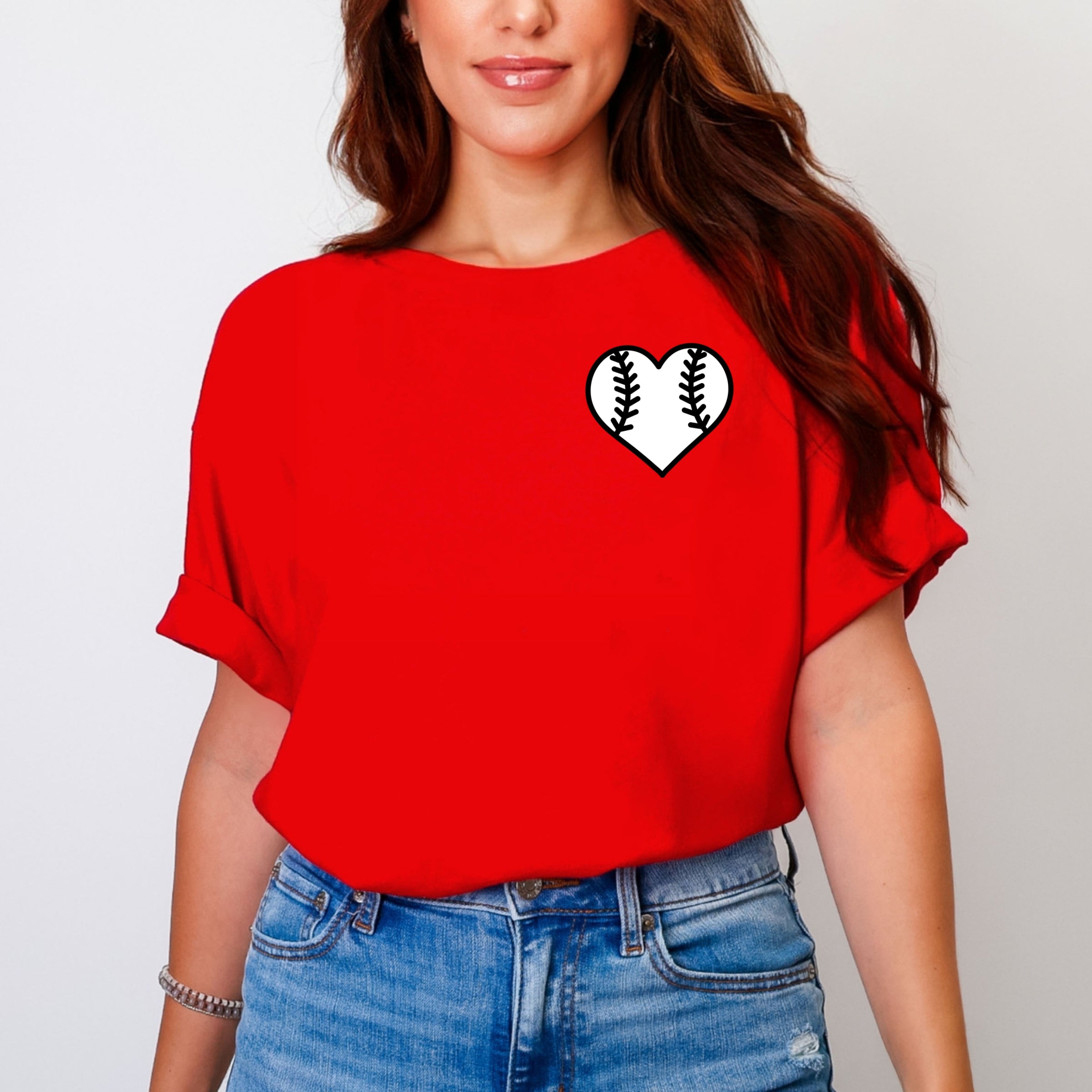 Mama Jersey Heart  - Womens Garment Dyed Tee