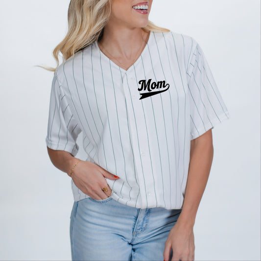 Motherhood University Jersey  - Striped Baseball Jersey