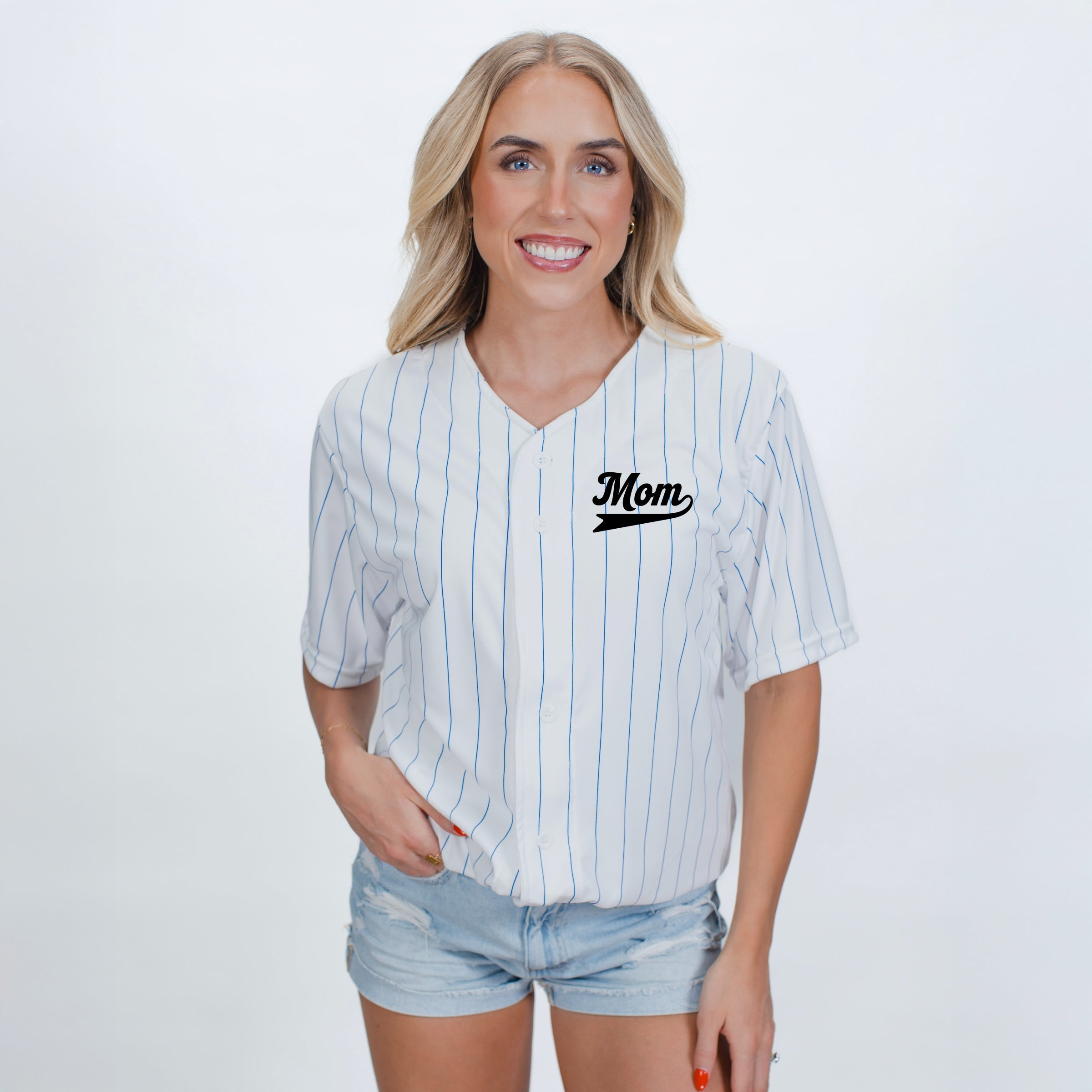 Motherhood University Jersey - Striped Baseball Jersey