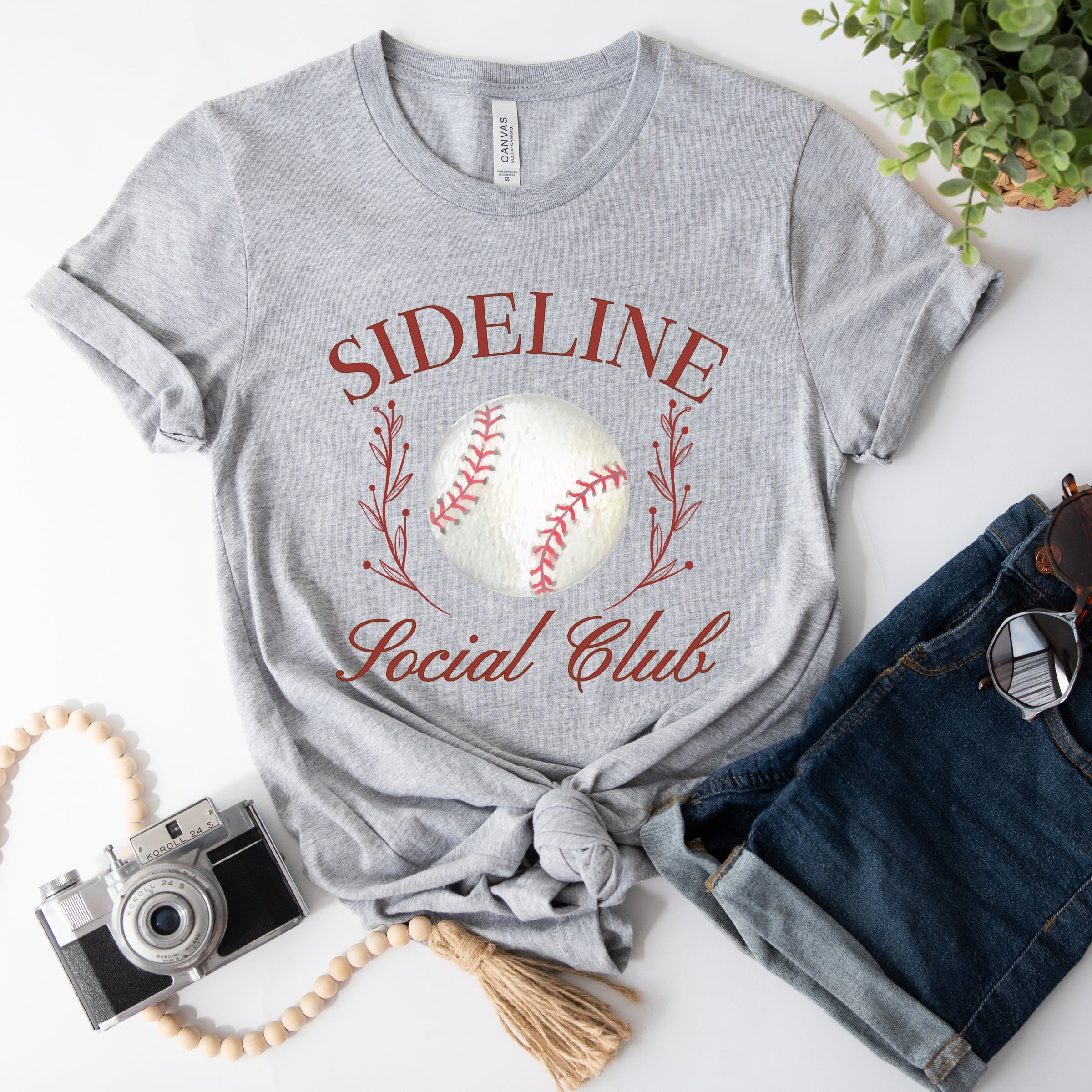 Baseball Sideline Social Club - Women's Short Sleeve Graphic T-Shirt