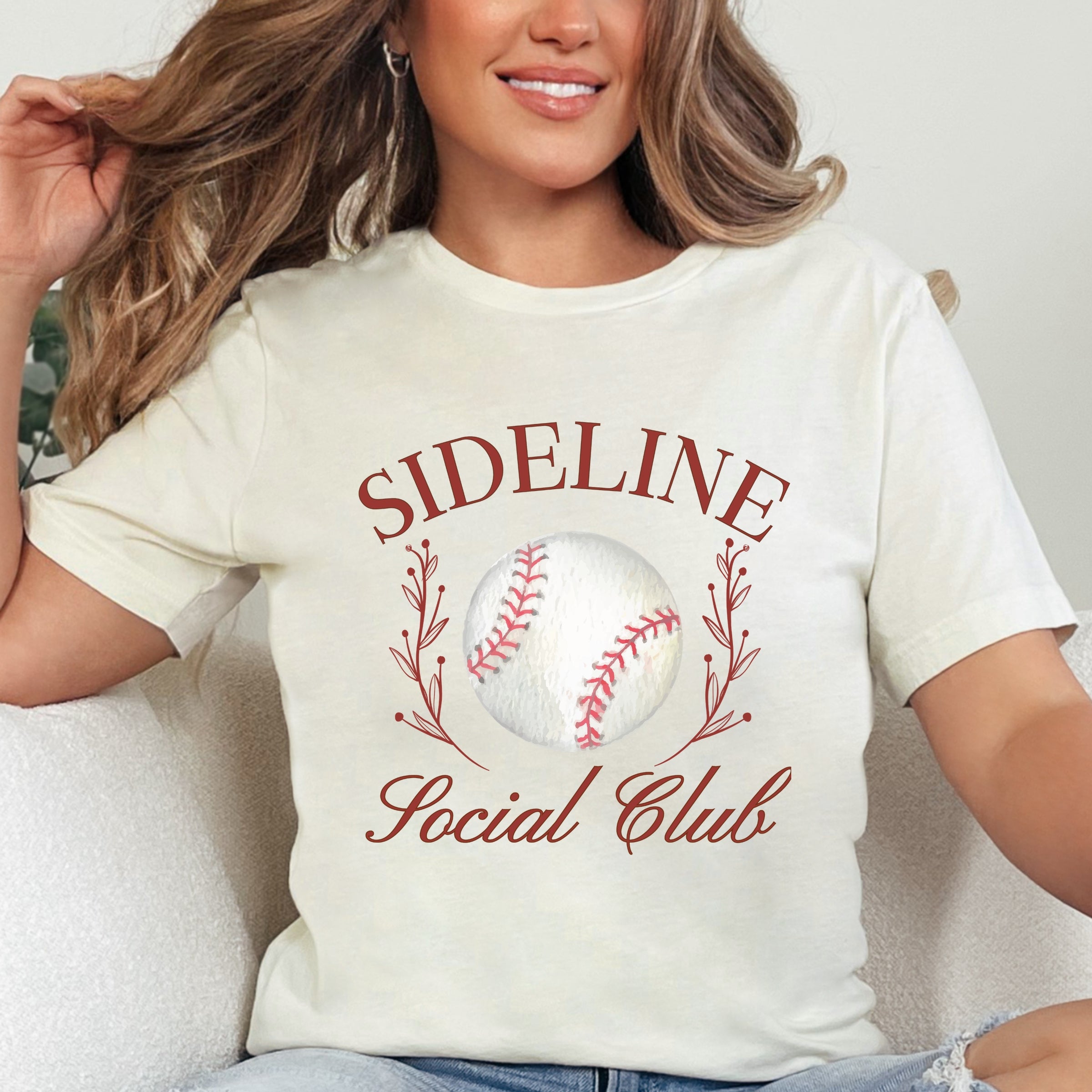 Baseball Sideline Social Club - Women's Short Sleeve Graphic T-Shirt