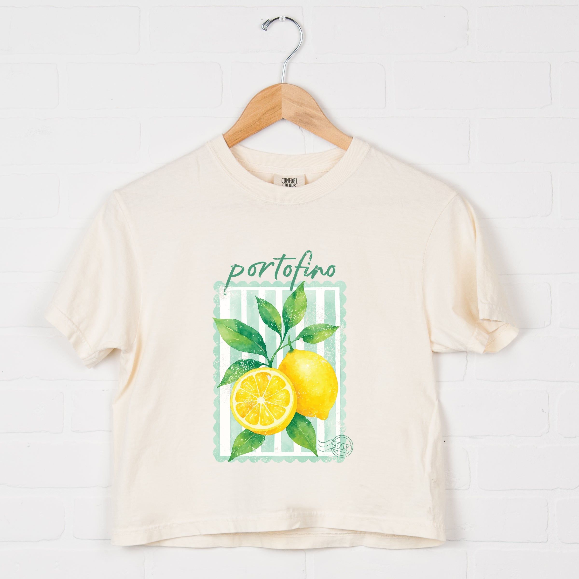 Portofino Italy Lemon - Boxy Crop Top
