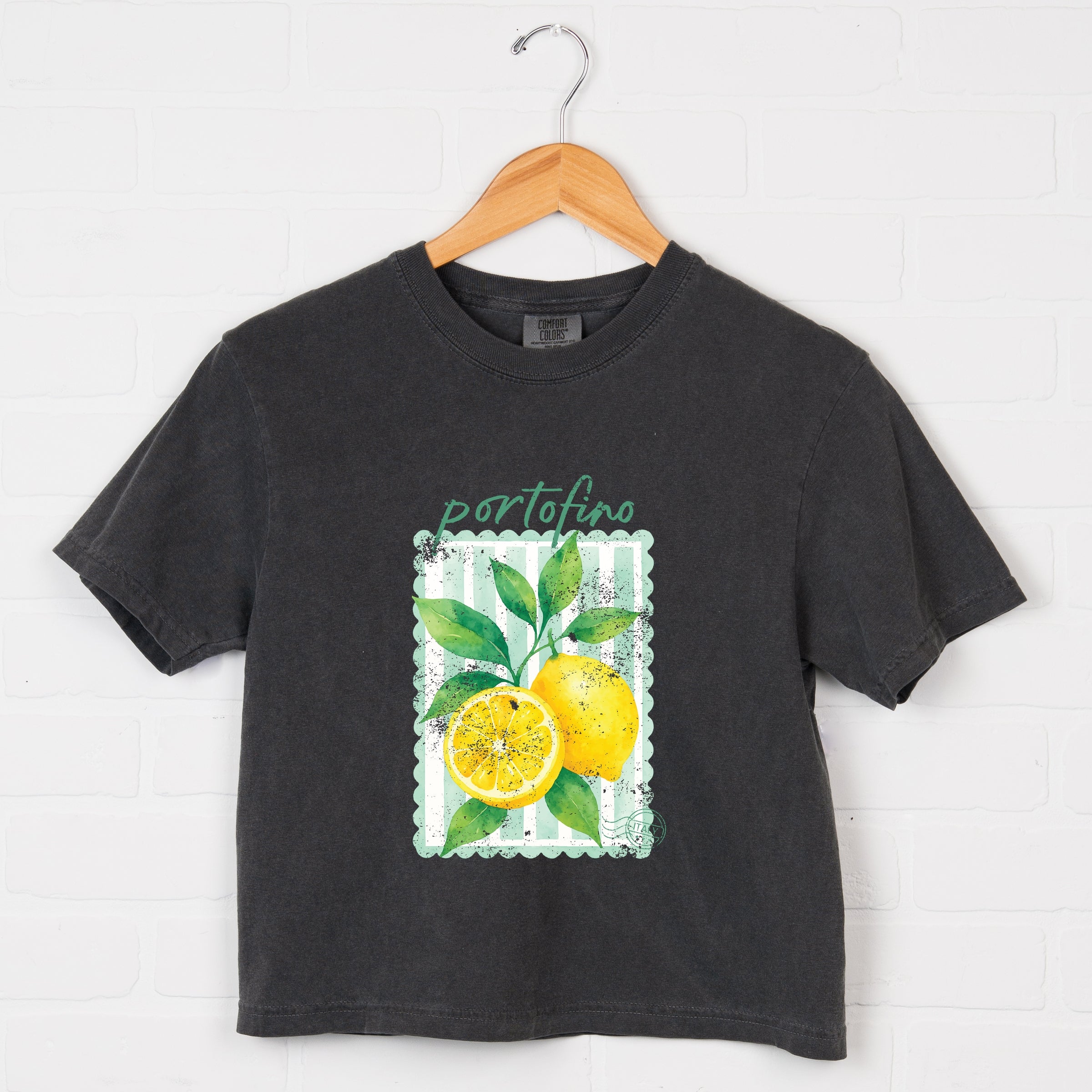 Portofino Italy Lemon - Boxy Crop Top