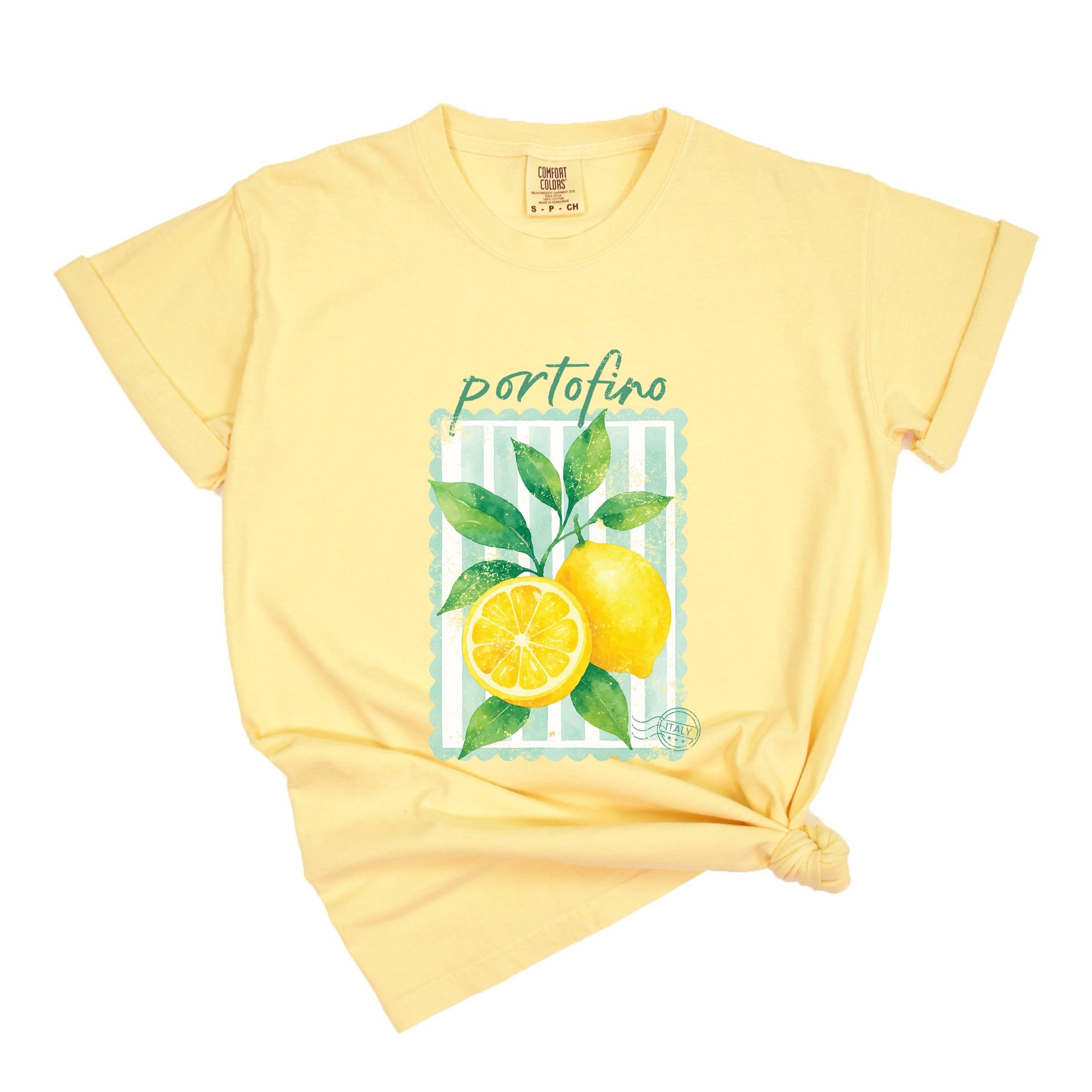 Portofino Italy Lemon - Garment Dyed Tee