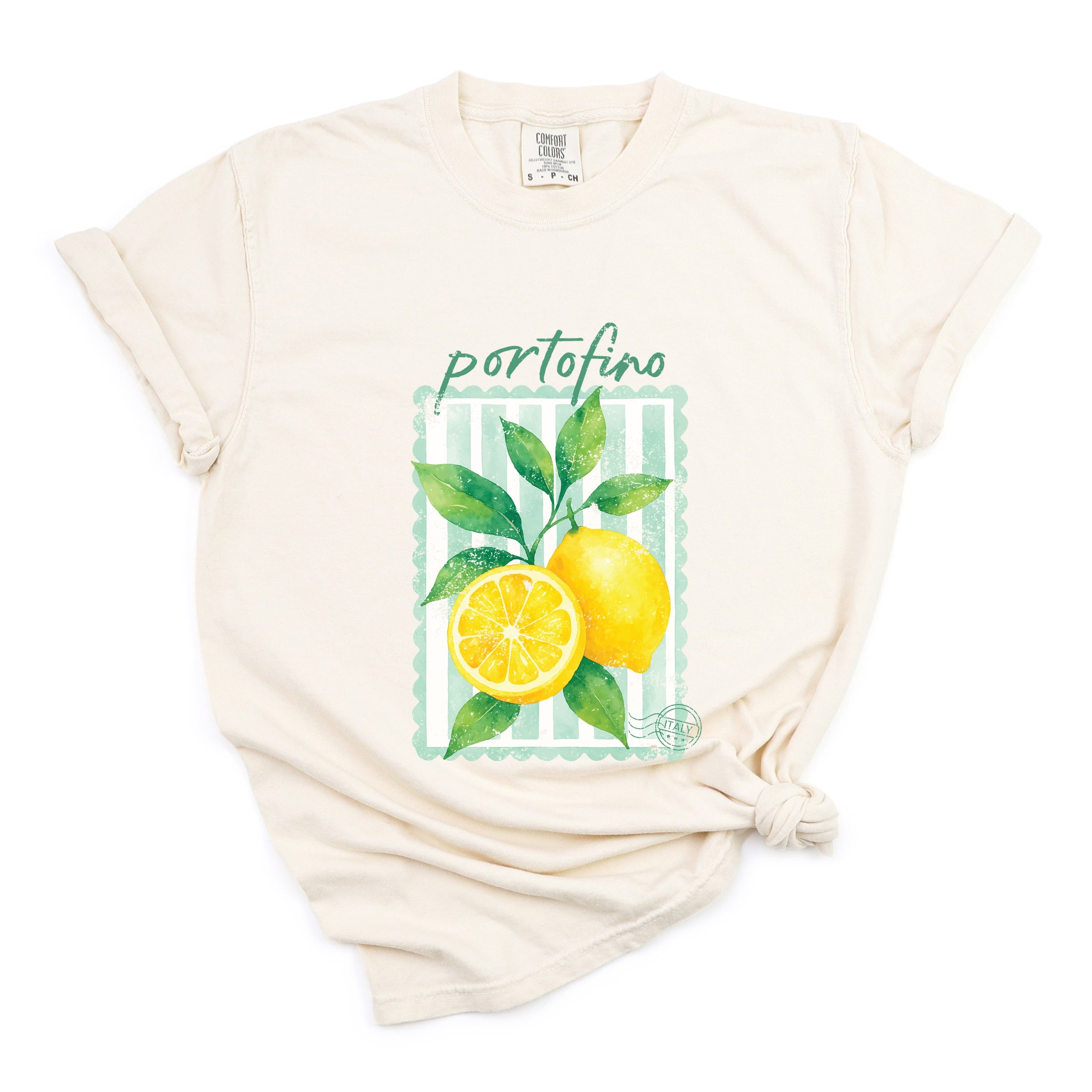 Portofino Italy Lemon - Garment Dyed Tee