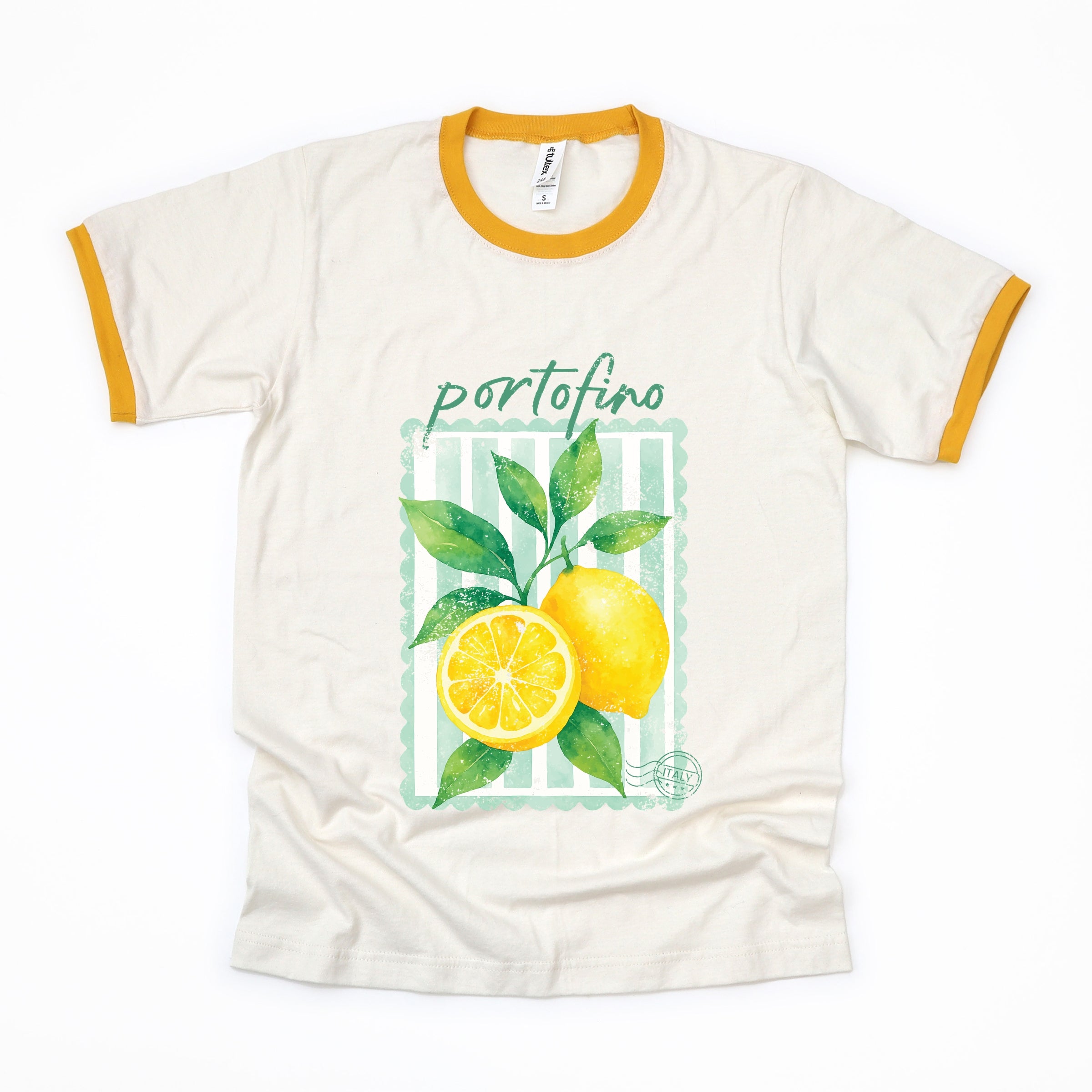 Portofino Italy Lemon - Ringer Tee