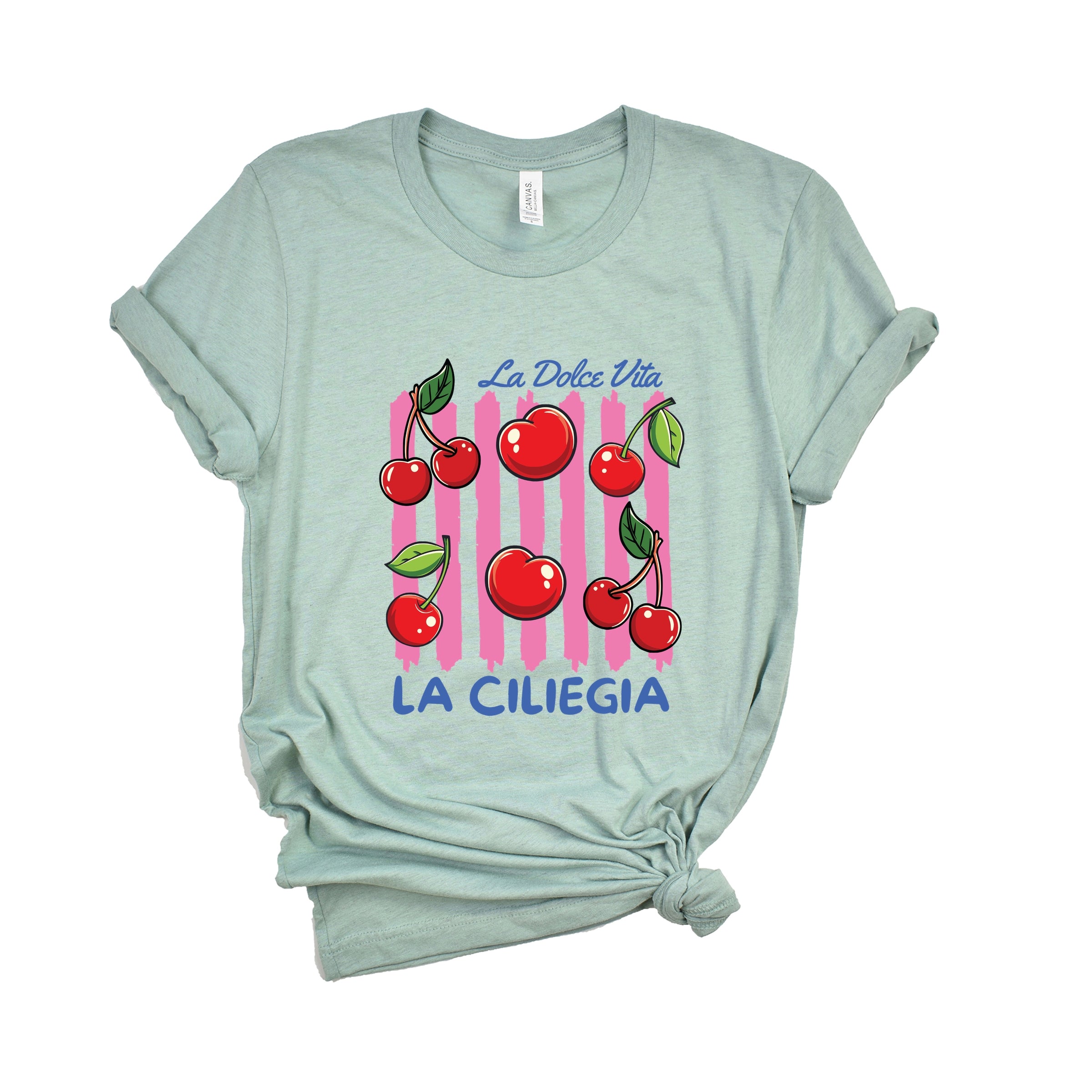 La Ciliegia Stripes - Women's Short Sleeve Graphic T-Shirt