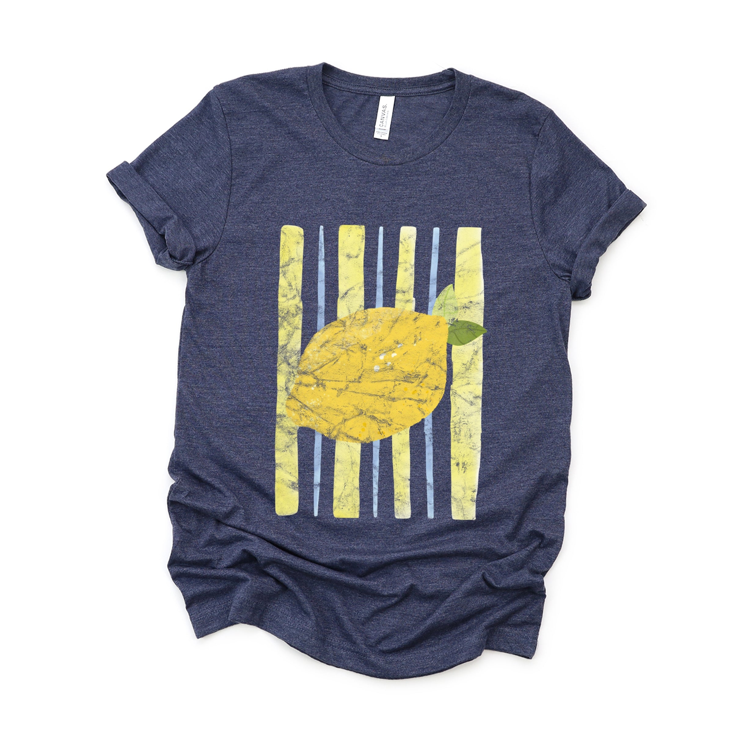 Lemon Stripes - Women's Short Sleeve Graphic T-Shirt