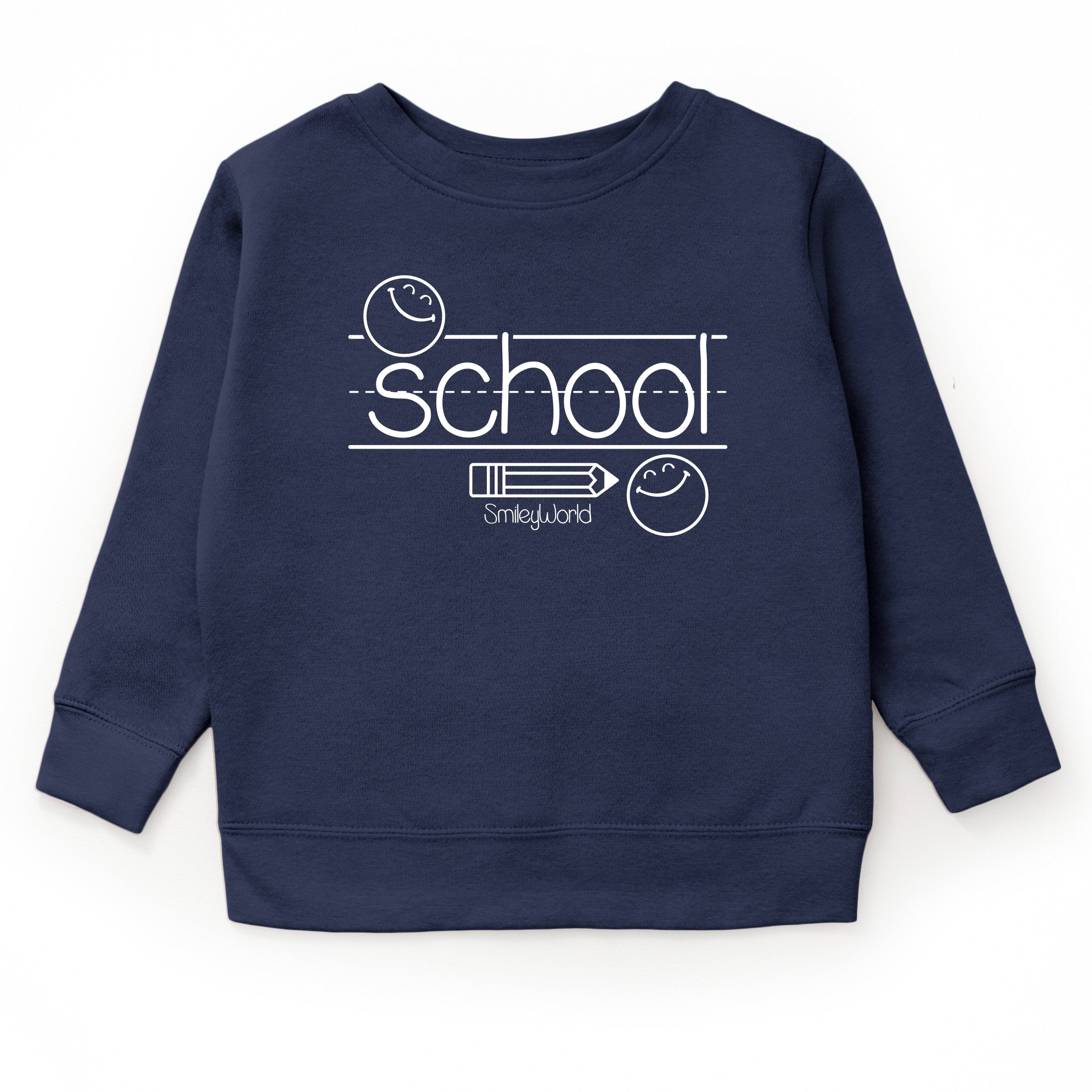 SmileyWorld School Handwriting Lines - Youth Graphic Sweatshirt